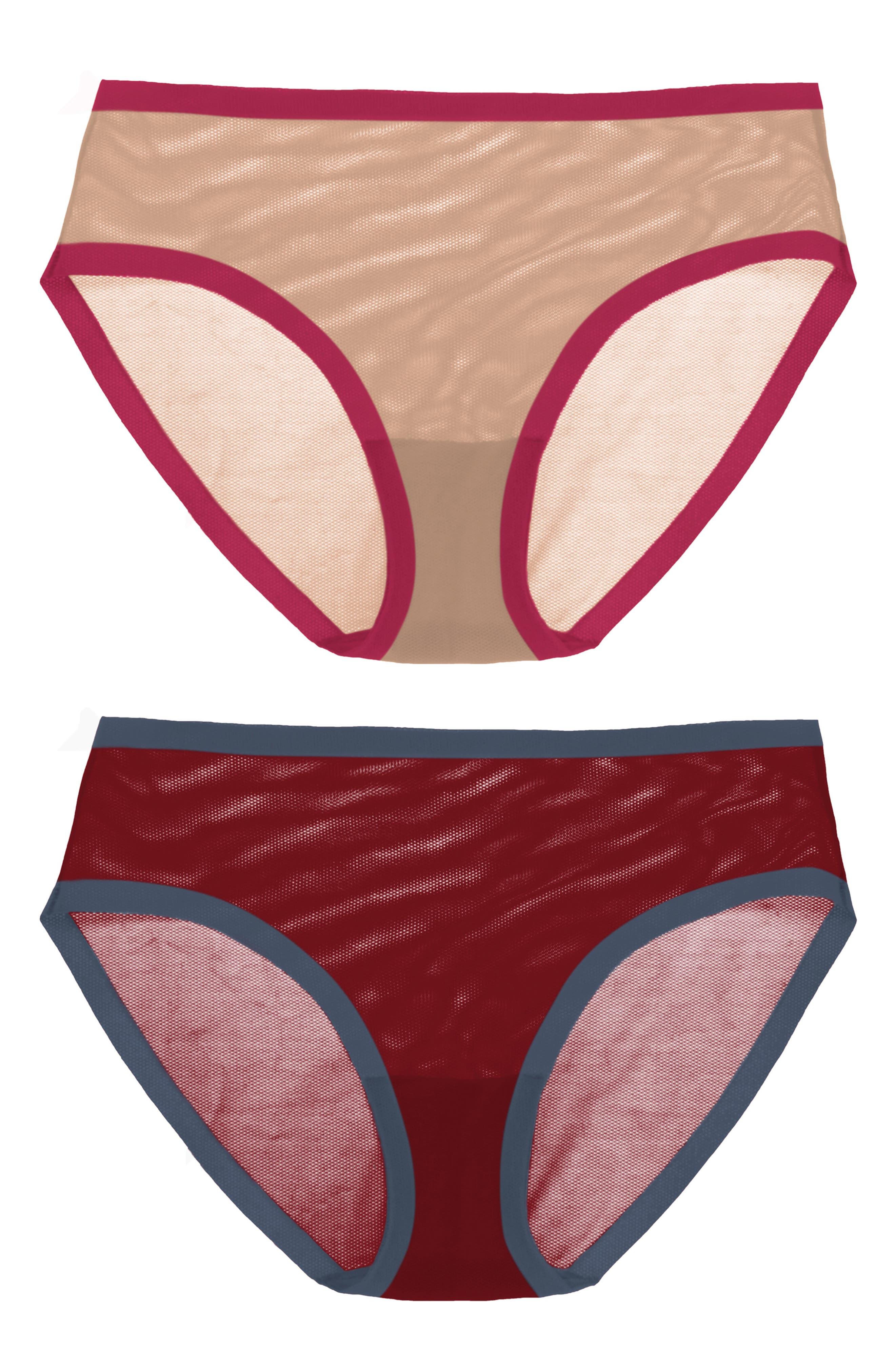 EBY 2-pack Sheer Panties in Red