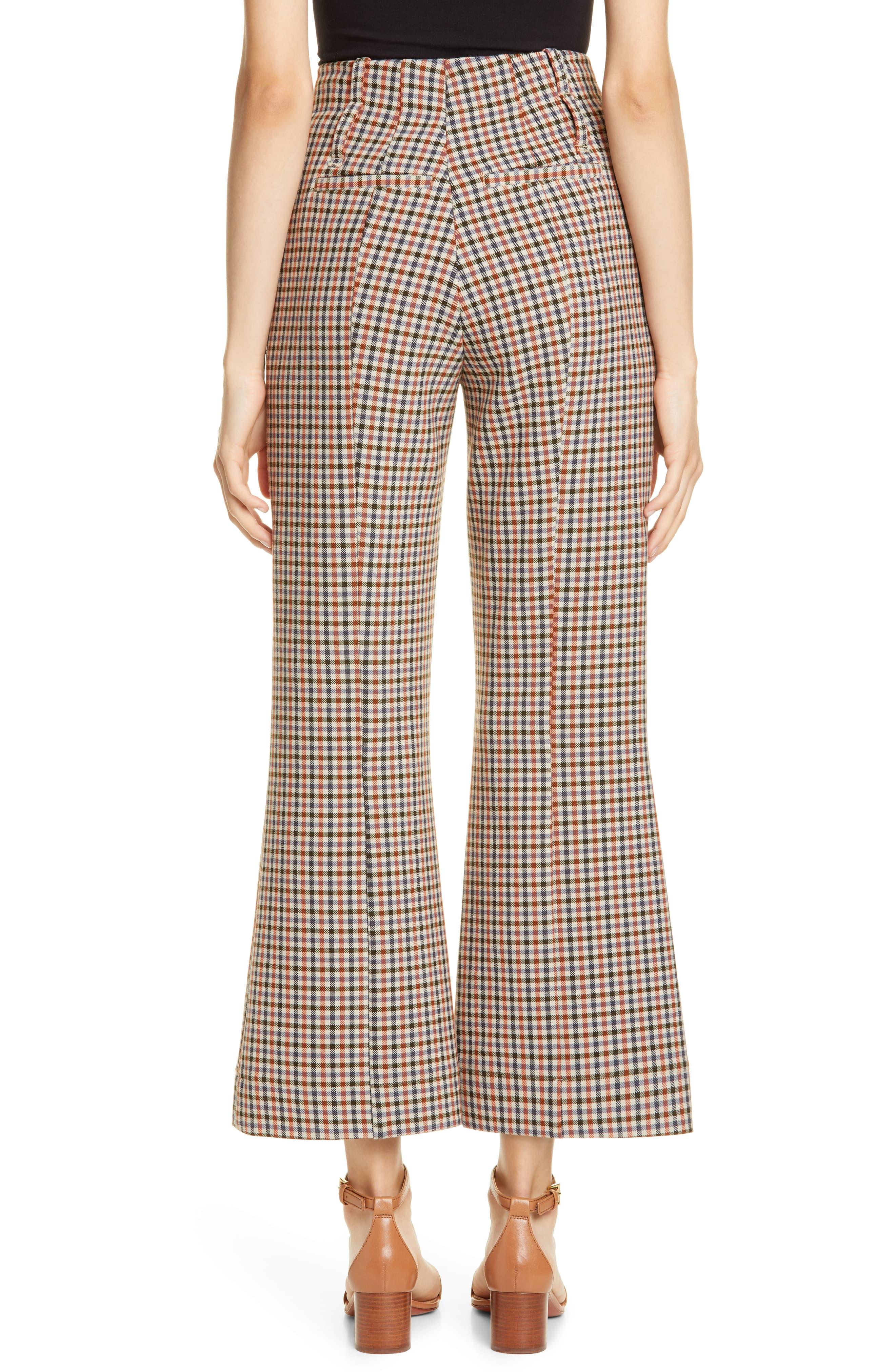 bootcut plaid pants