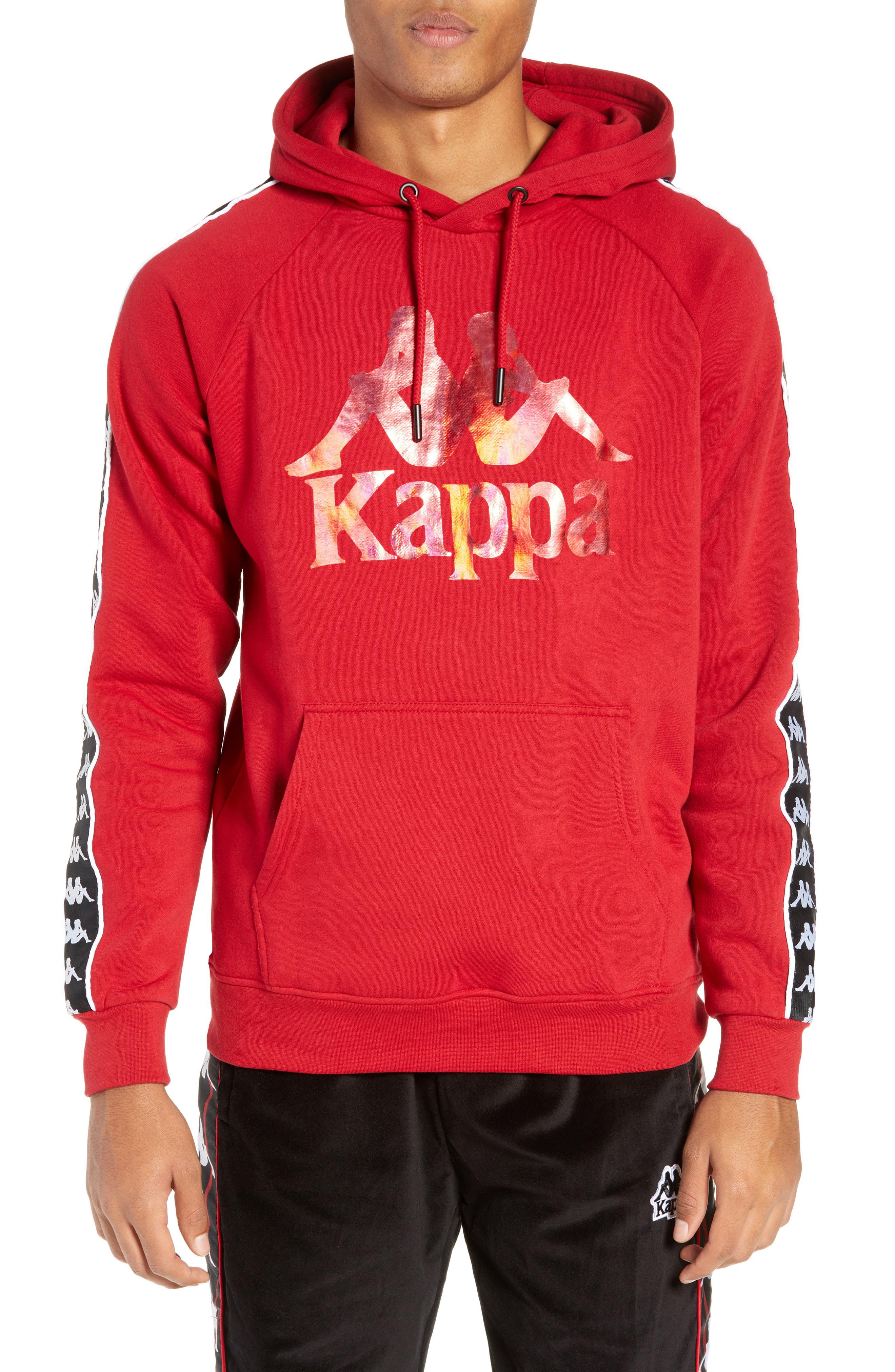 kappa hoodie mens red