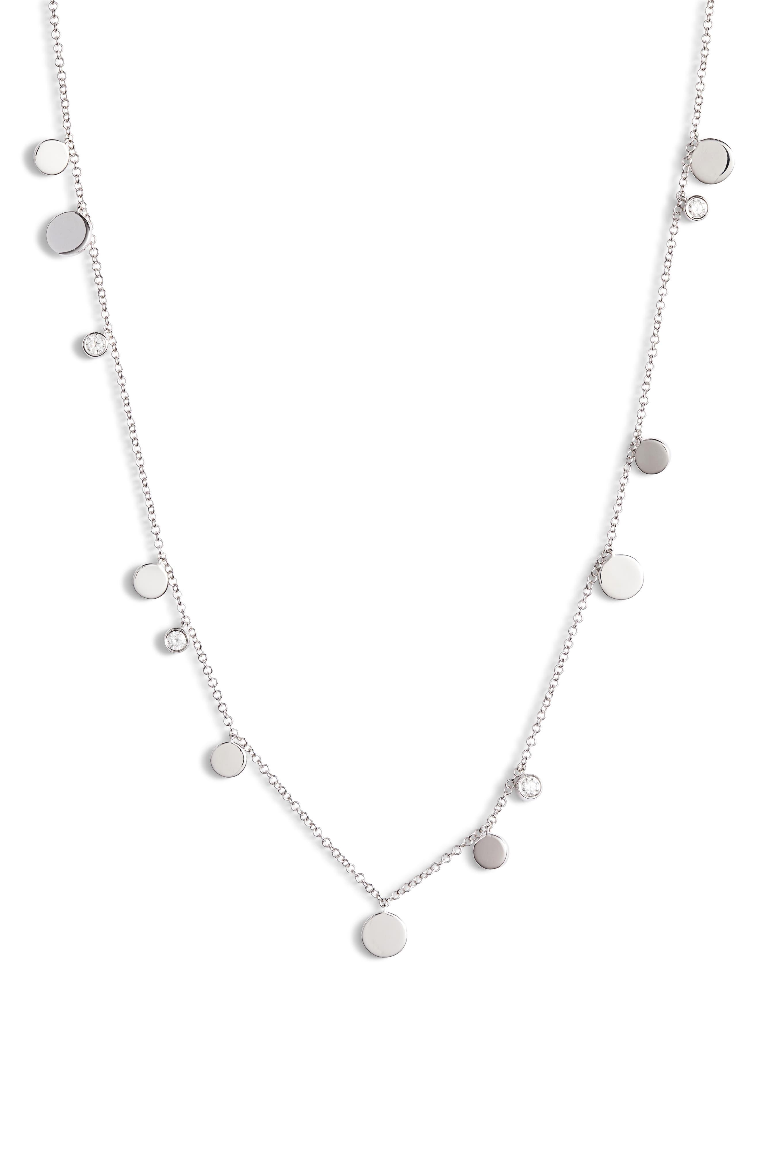 EF Collection Diamond Confetti Necklace in White Gold/ Diamond ...