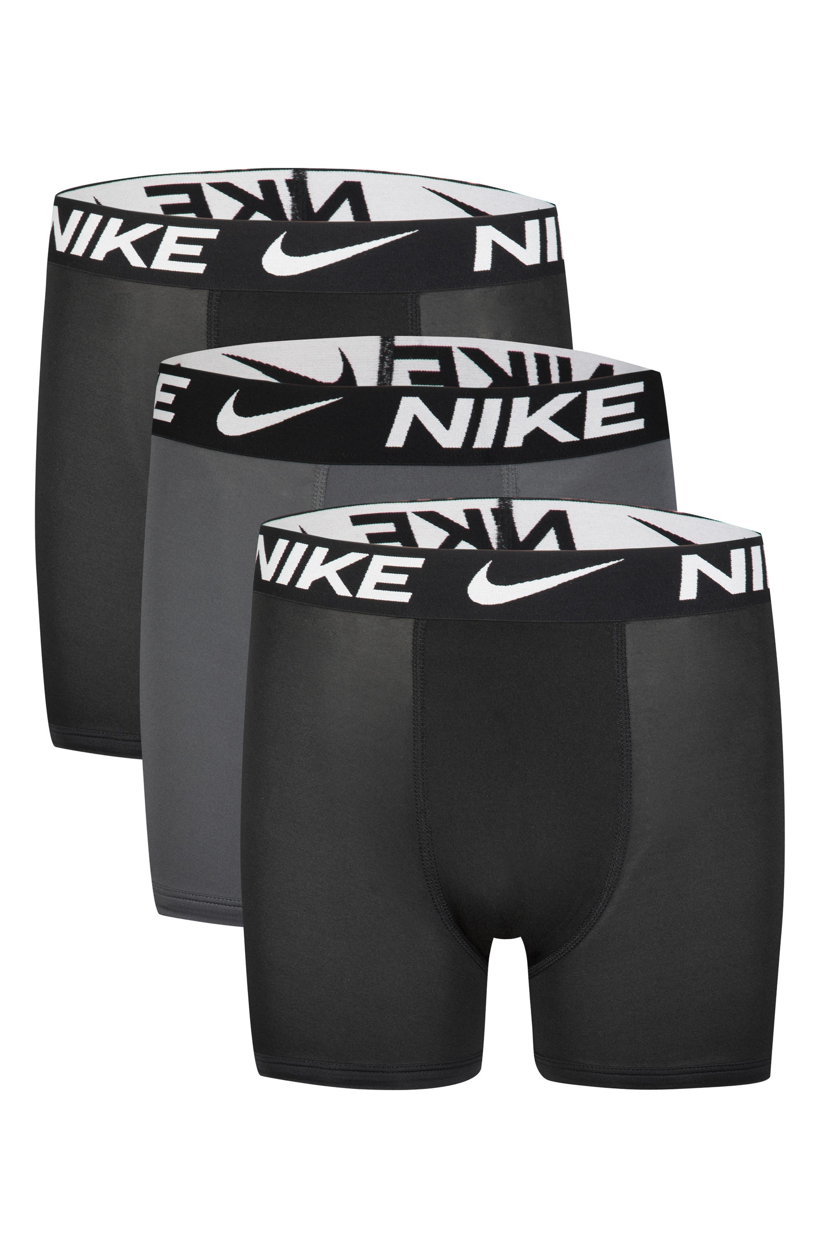 Nike Kids' Essential Drifit Micro Assorted 3pack Boxer Briefs in