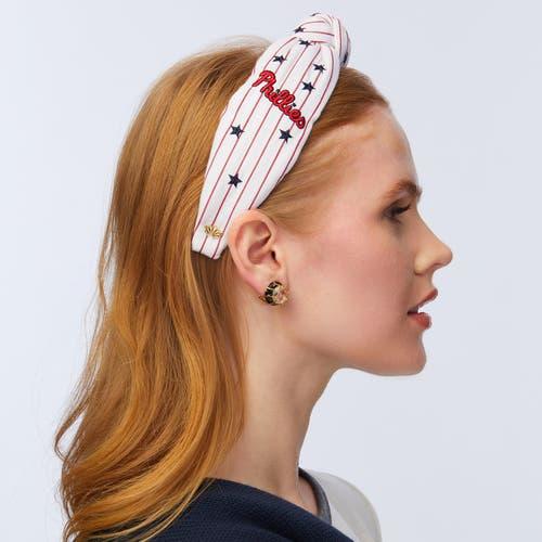 Lele Sadoughi Philadelphia Phillies Top Knot Headband NWT Lele Sadoughi Phillies Top Knot Headband NWT main image 4