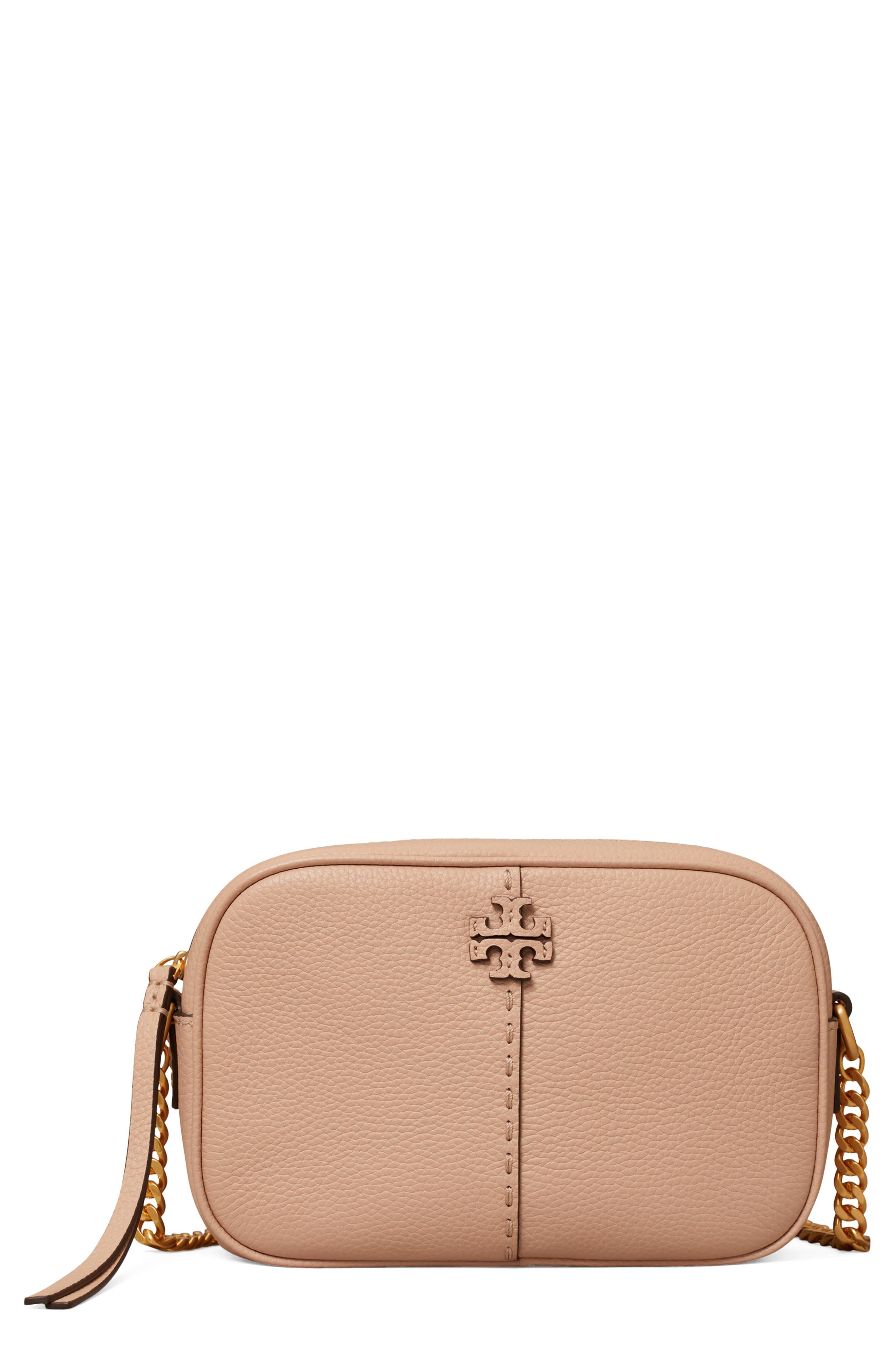 Tory Burch Mcgraw Leather Camera Bag in Natural | Lyst