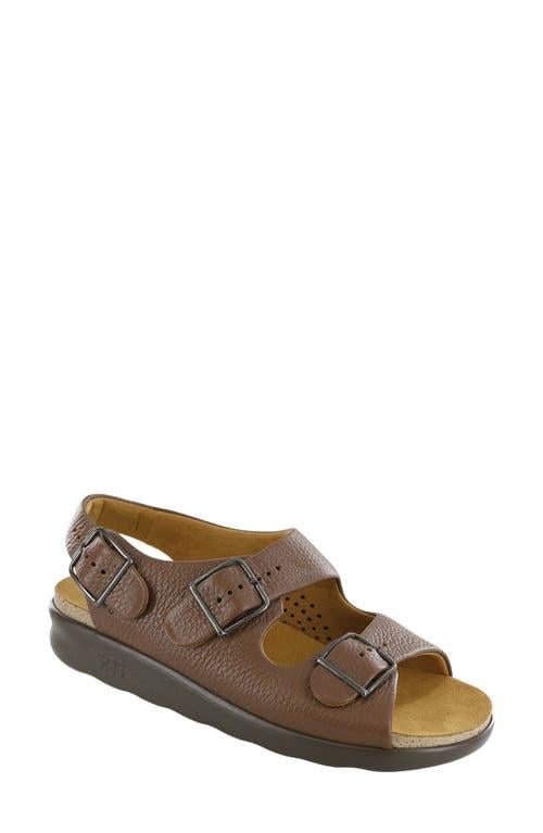 SAS Relaxed Slingback Sandal in Brown Lyst