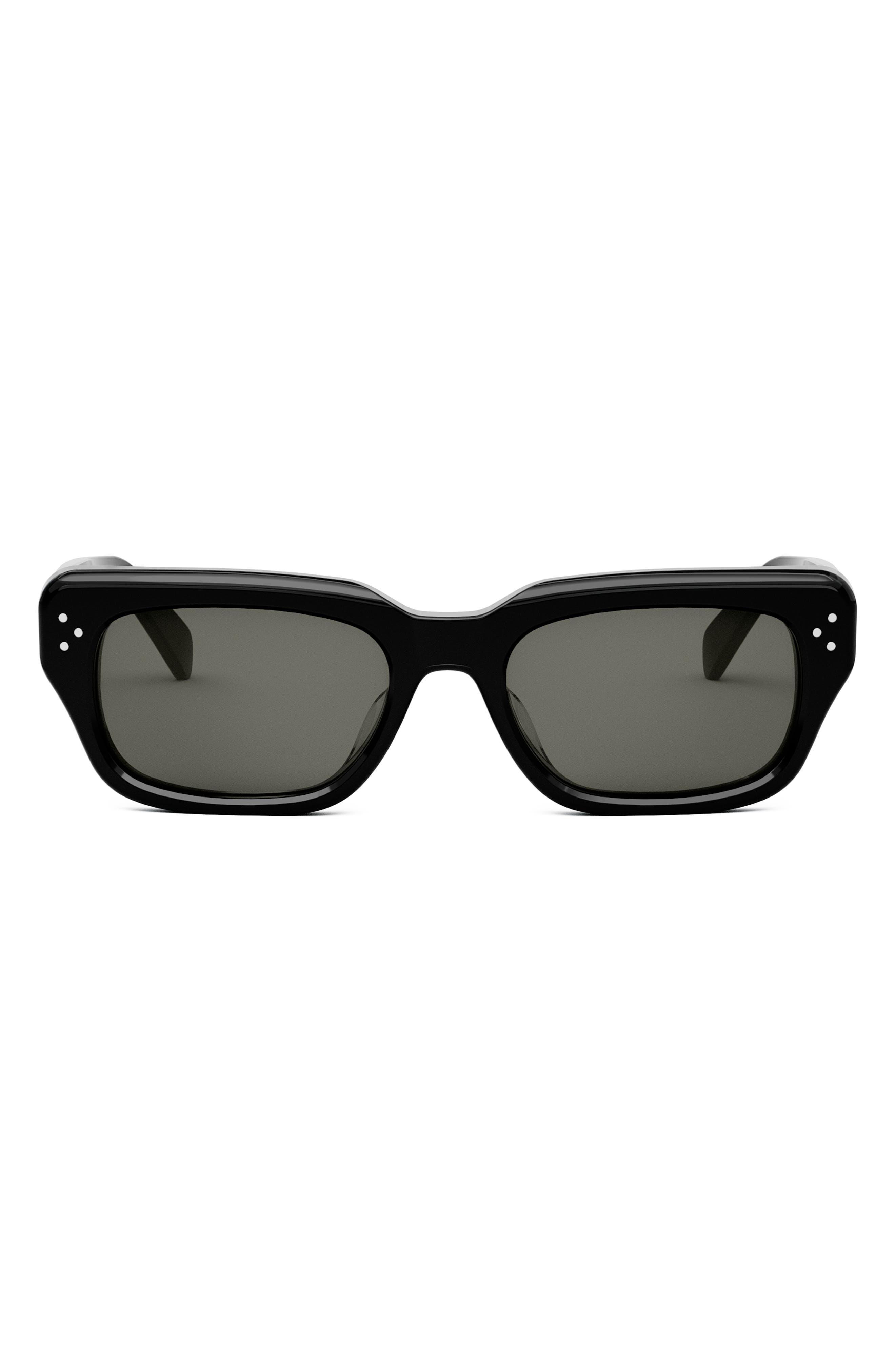 Celine Bold 3 Dot Rectangular Sunglasses in Black for Men | Lyst