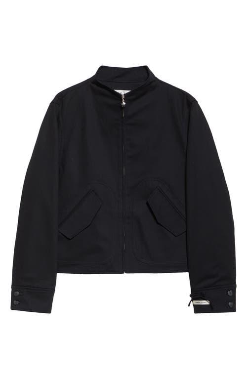 Sandy Liang Miku Bomber Jacket in Blue | Lyst