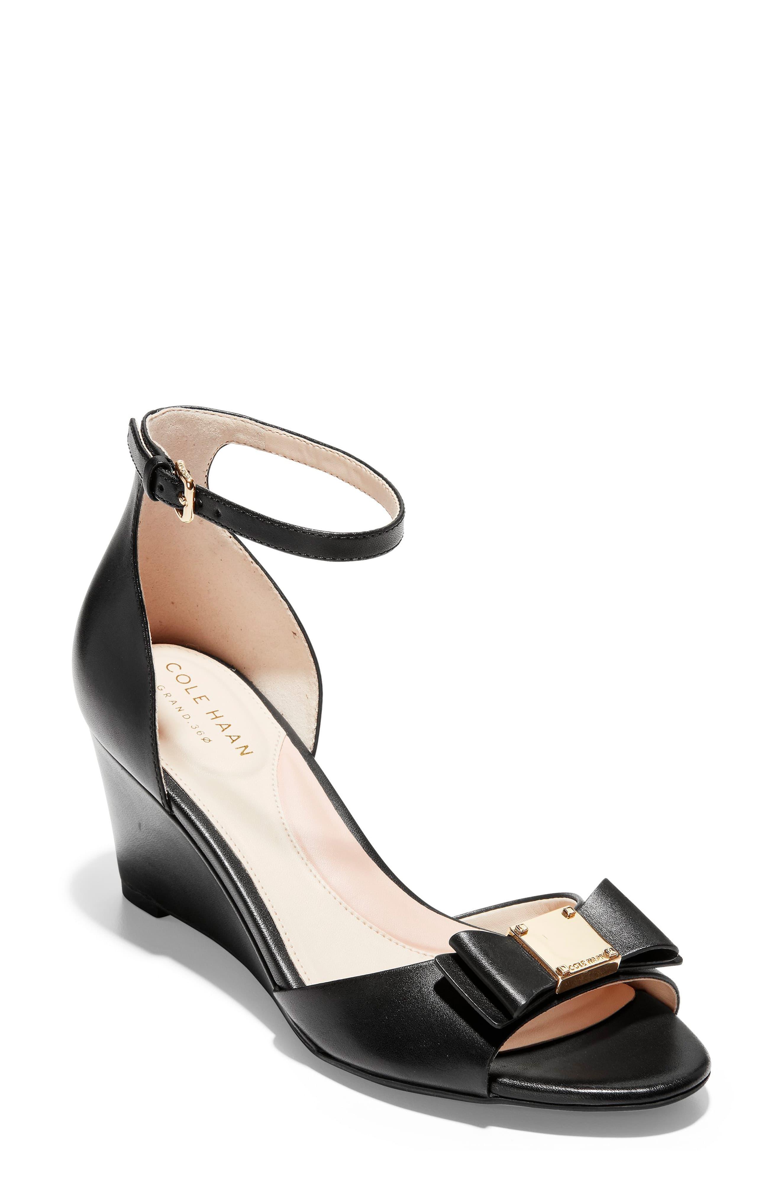 cole haan tali soft bow wedge