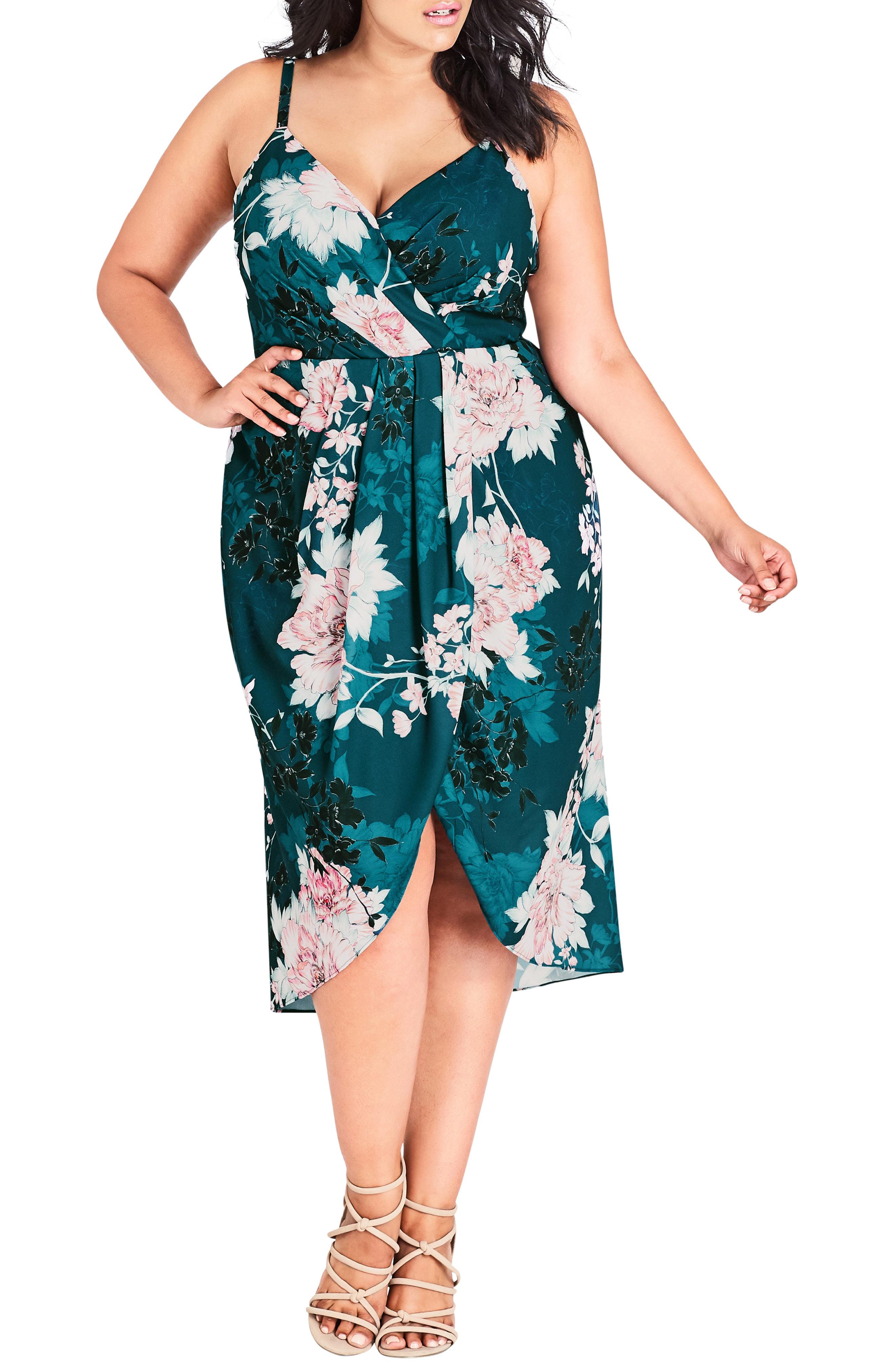 city chic green dress