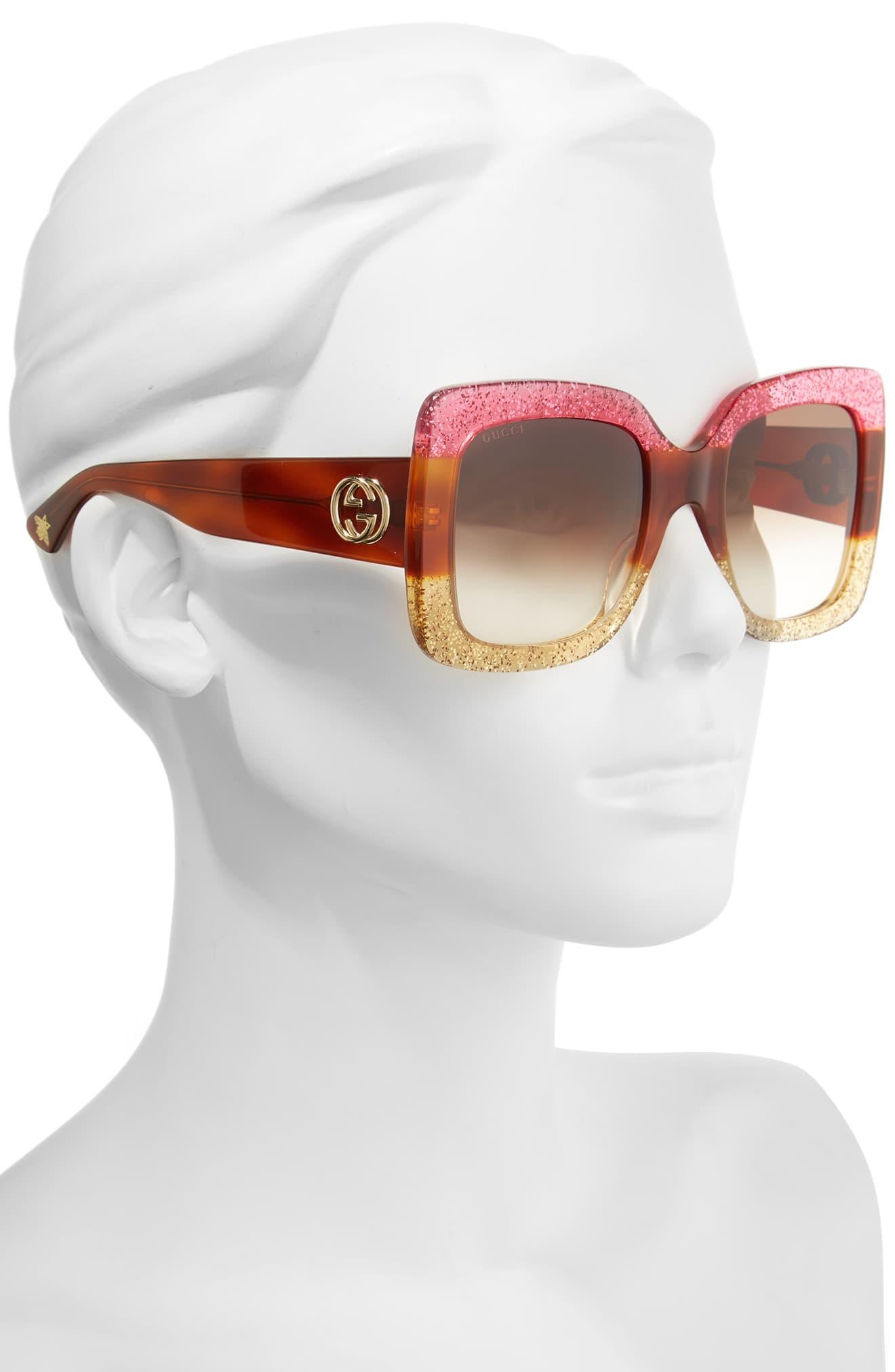 gucci women's gg0083s 55mm sunglasses