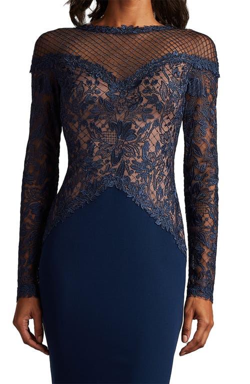 sachin and babi light blue dress Tadashi Shoji One-Shoulder Embroidered Crepe Dress main image 1