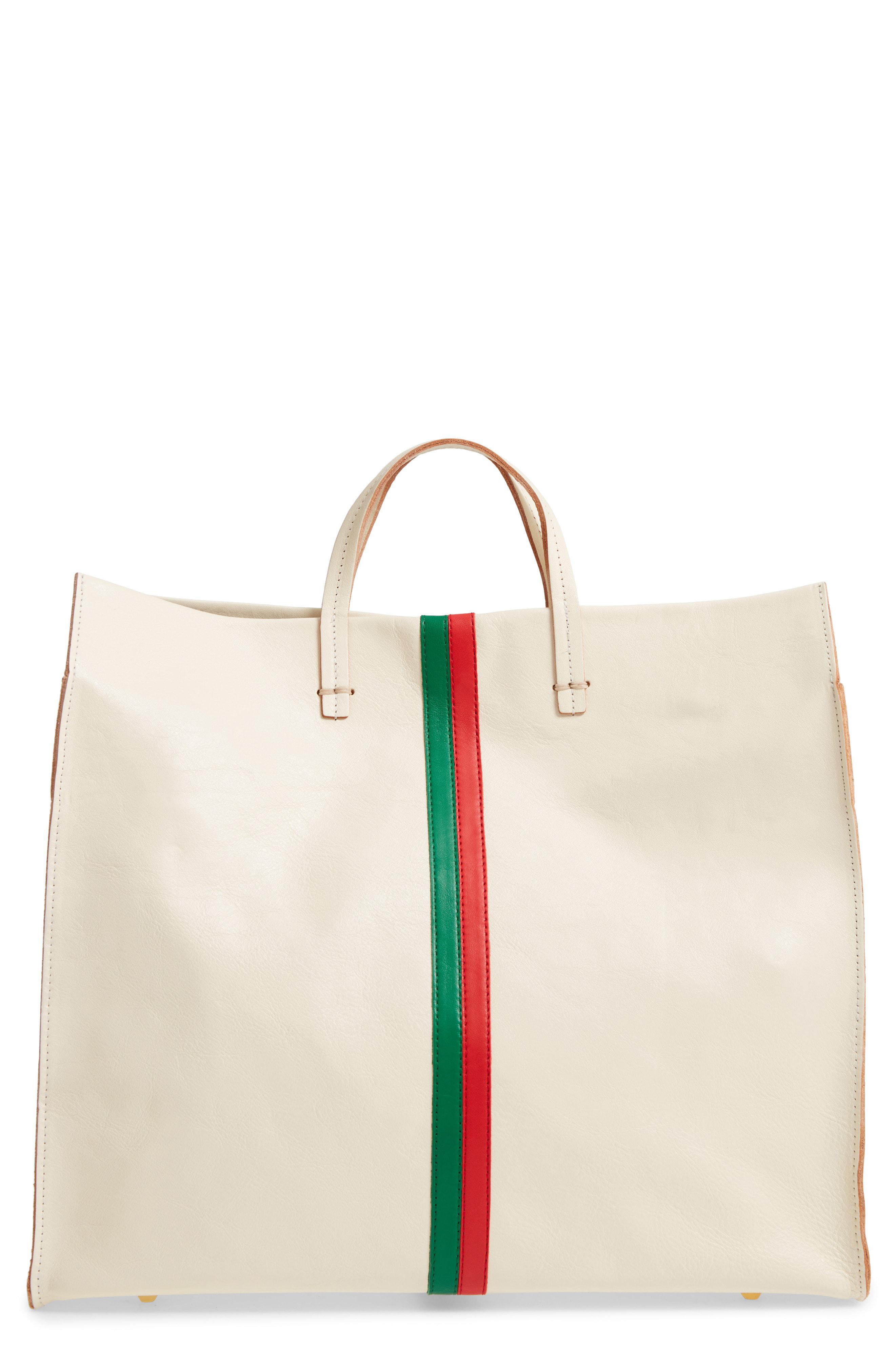 clare v stripe tote