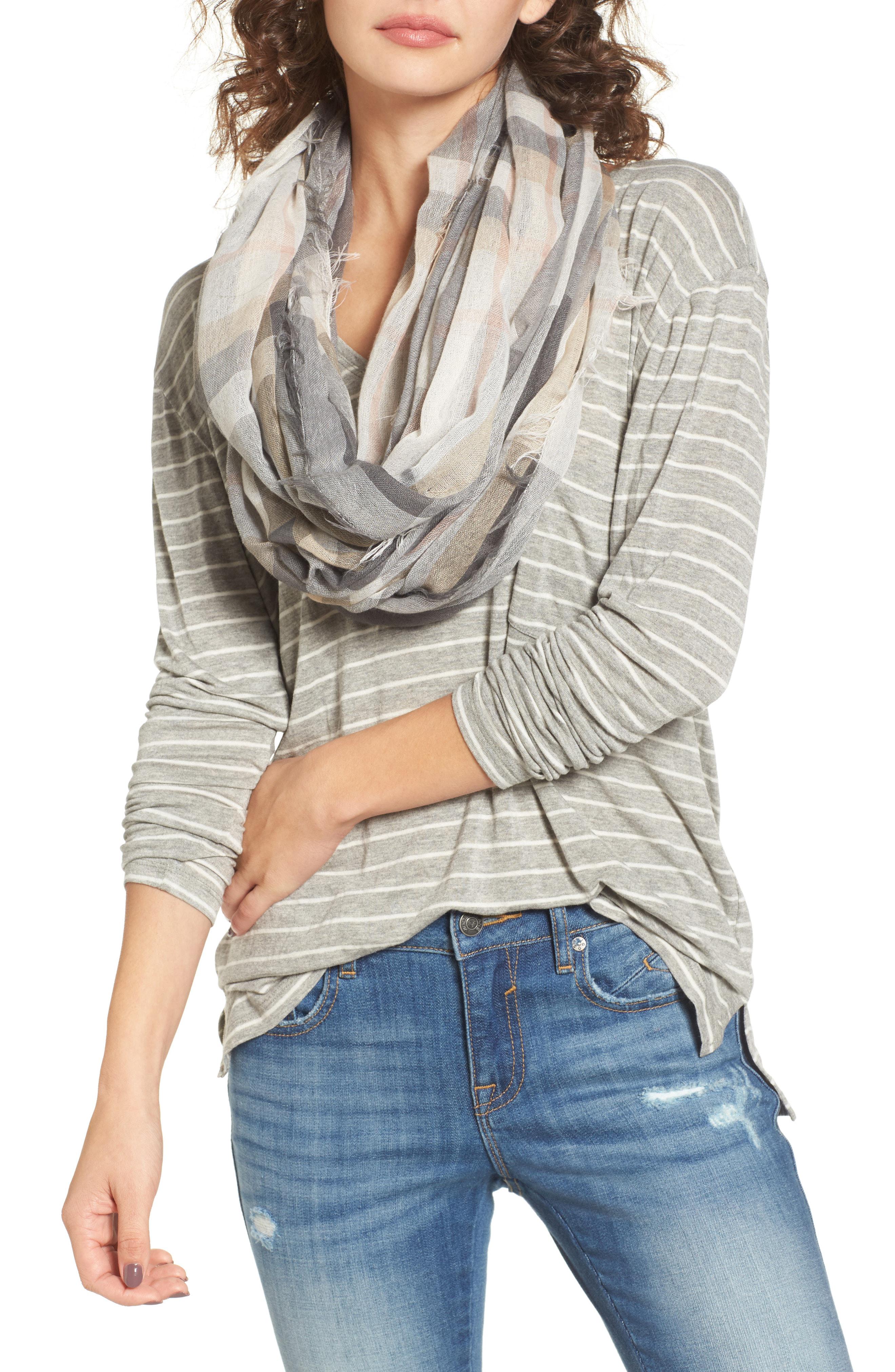 BP. Plaid Scarf in Grey (Gray) - Lyst