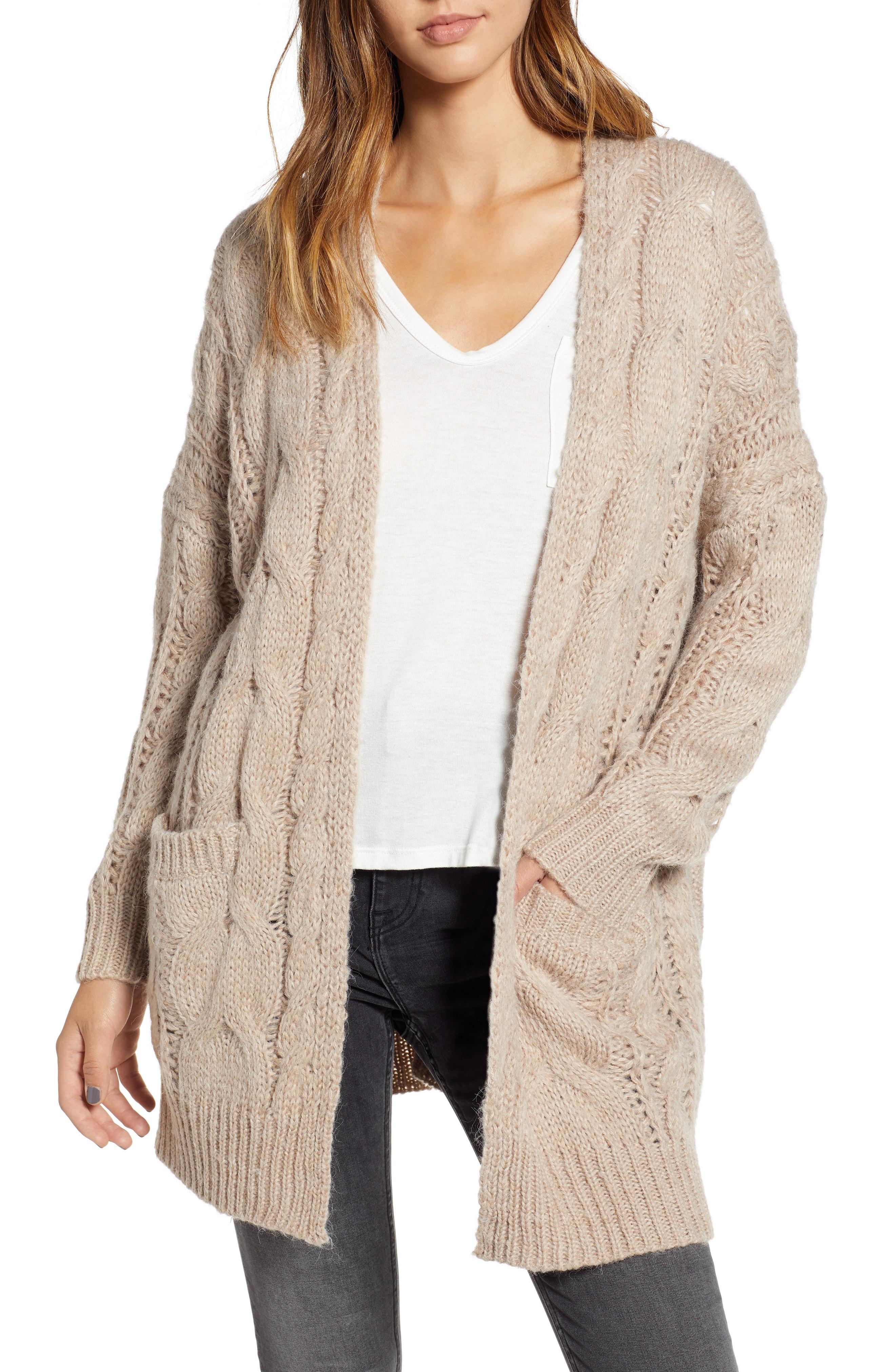 chunky cable cardigan