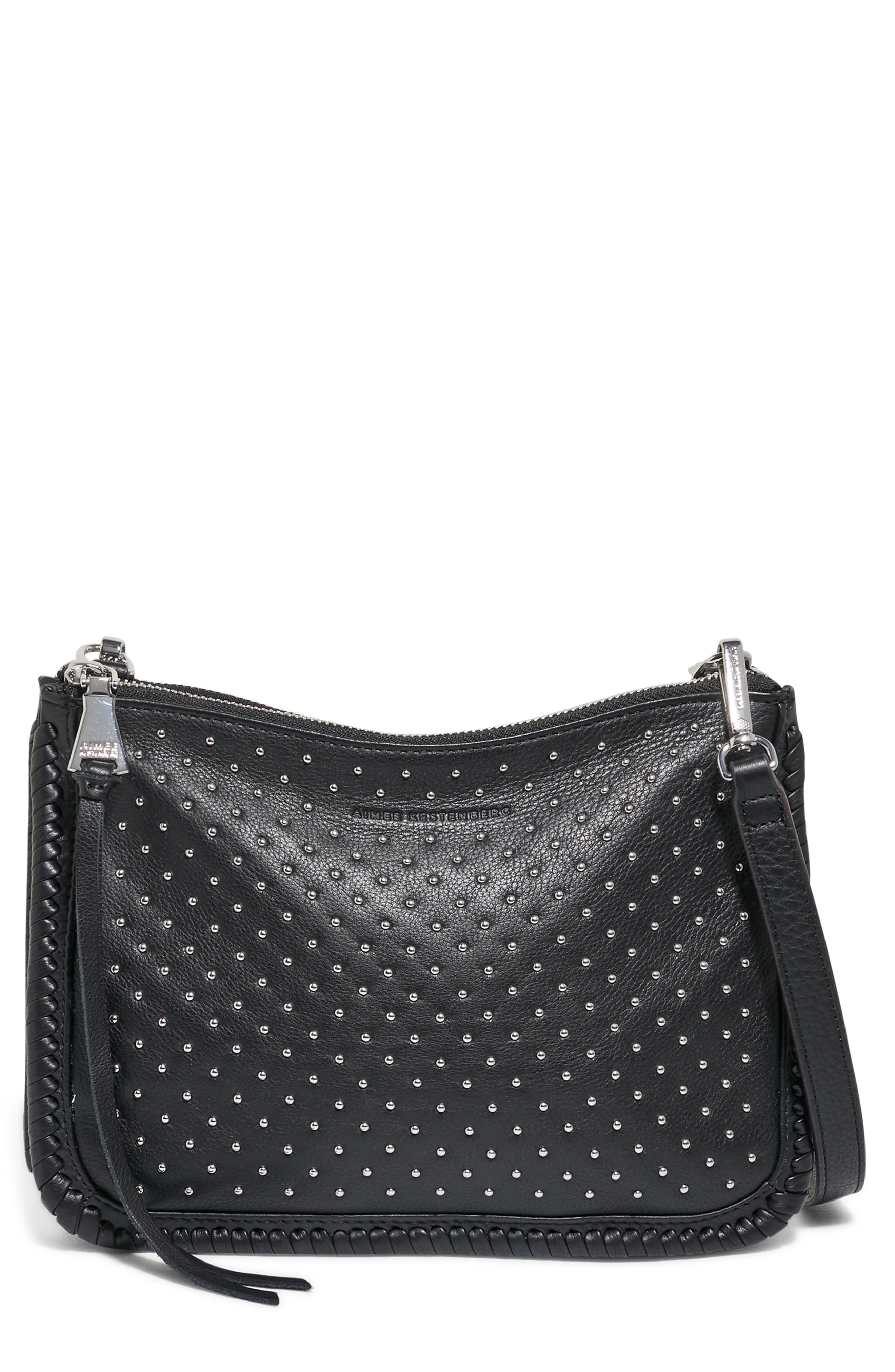 Aimee Kestenberg Famous Double Zip Leather Crossbody Bag in Gray | Lyst
