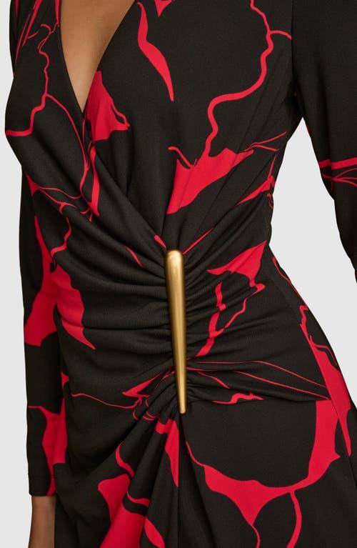 navy blue jersey wrap dress Karen Kane Women's Faux Wrap Drape Dress, M, Navy, Rayon/Spandex