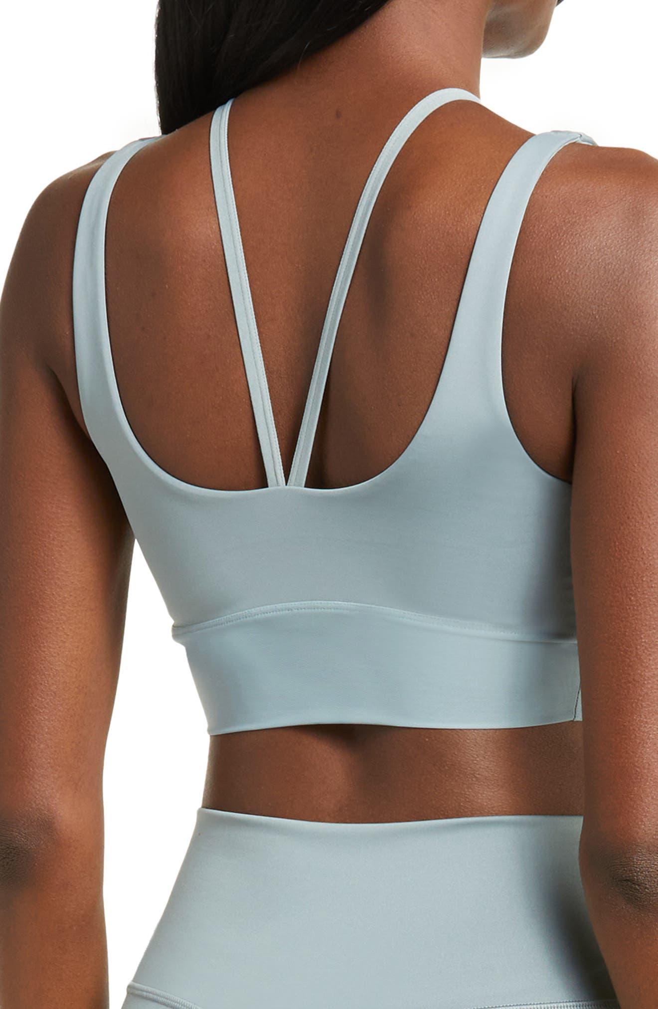 ALO YOGA Airlift Double Check cropped layered stretch and mesh