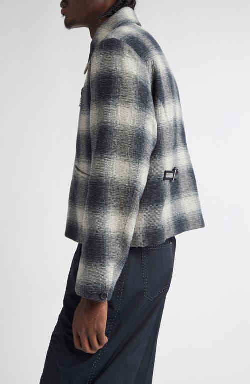Second Layer Oracle Plaid Virgin Wool Jacket in Black for Men | Lyst