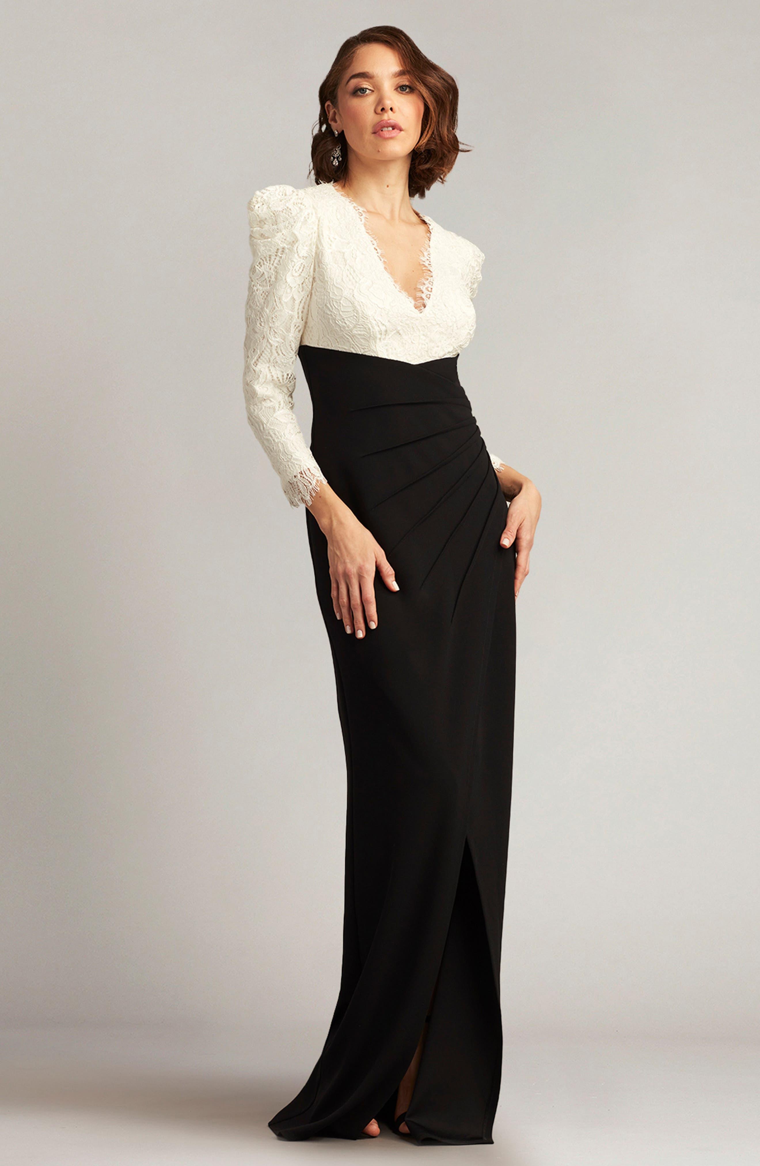 Tadashi shoji scalloped lace gown cheap