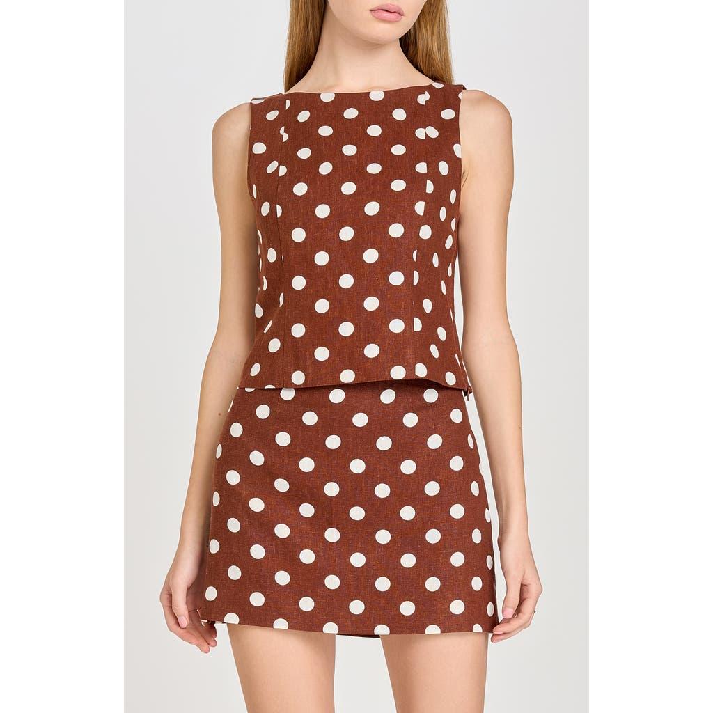 reformation brown polka dot dress Reformation Wilda Dress