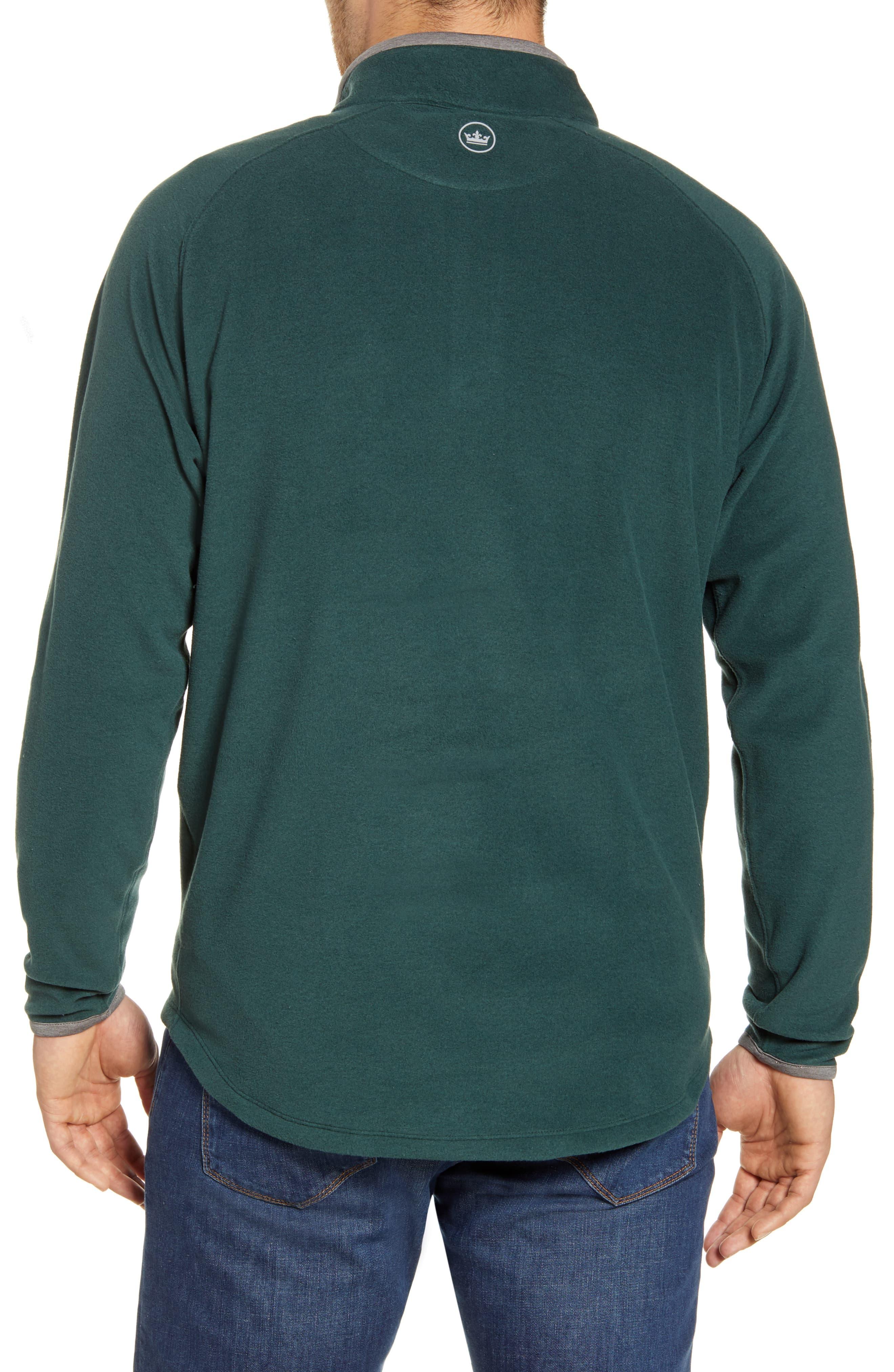 Peter Millar All Day Quarter Zip Fleece Pullover in Green for Men - Lyst