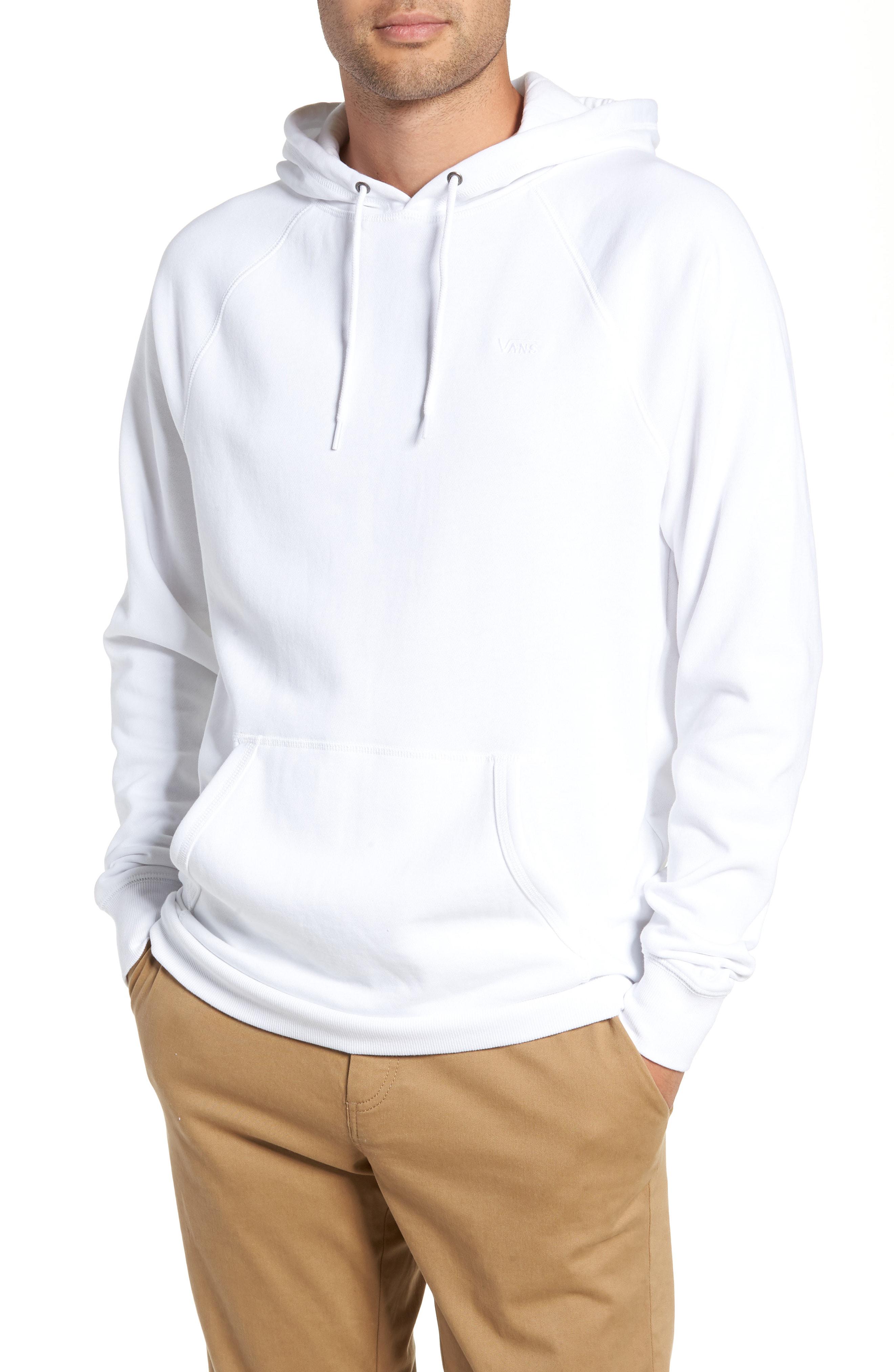 white sweatshirt and pants