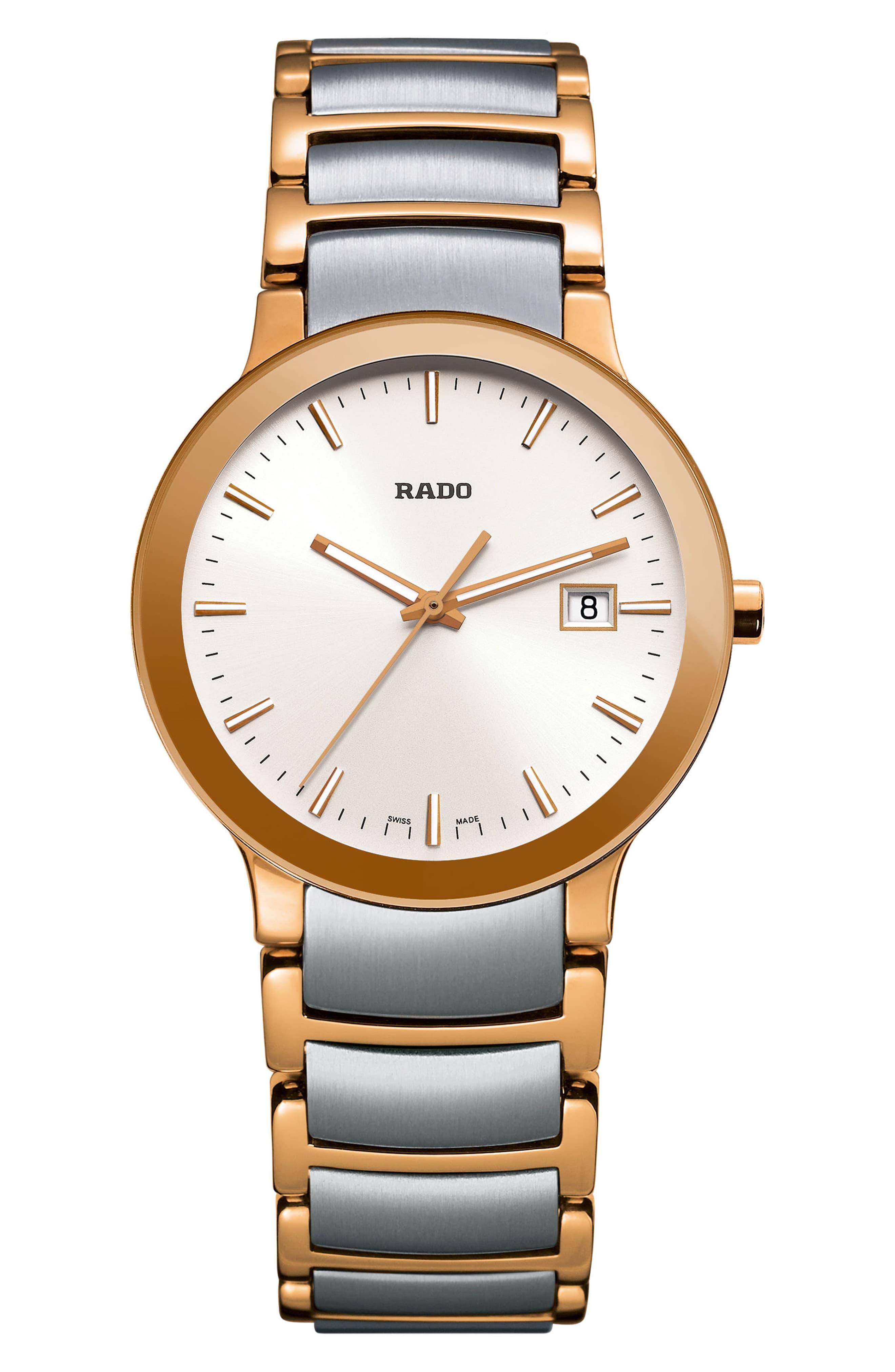 Rado R30554103 Unisex Centrix Date Two Tone Bracelet Strap Watch in