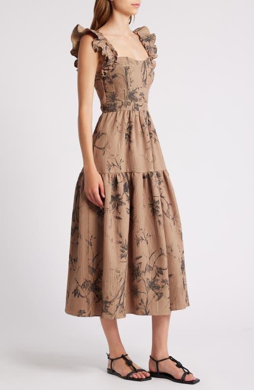 moon river brown long sleeve maxi dress Moon River