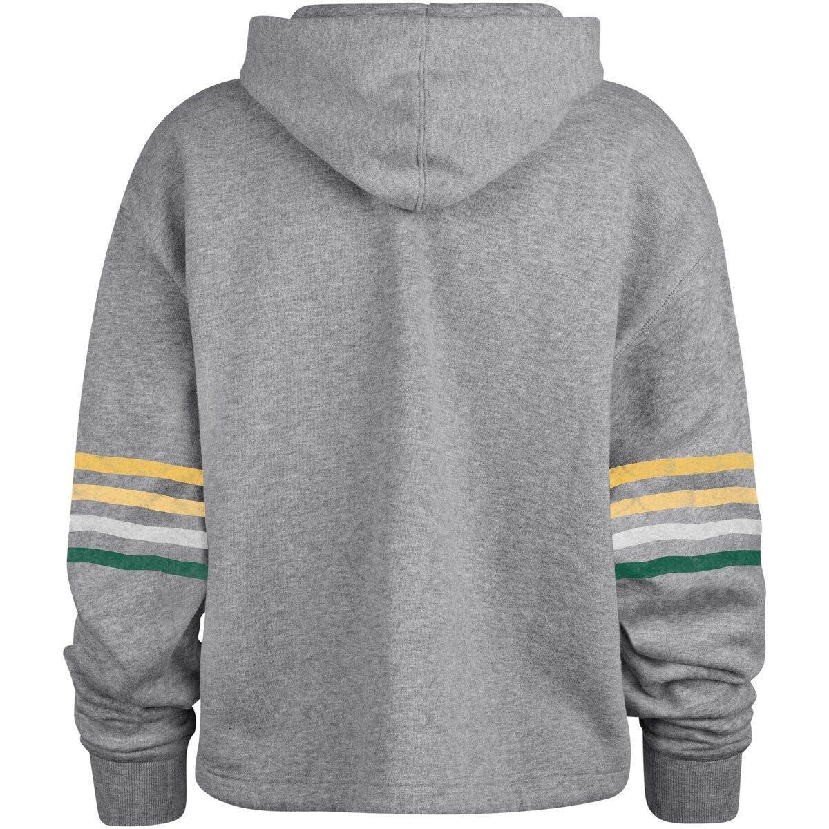 Women's '47 Brand Bills With Retro Buffalo Cropped Gray Hoodie