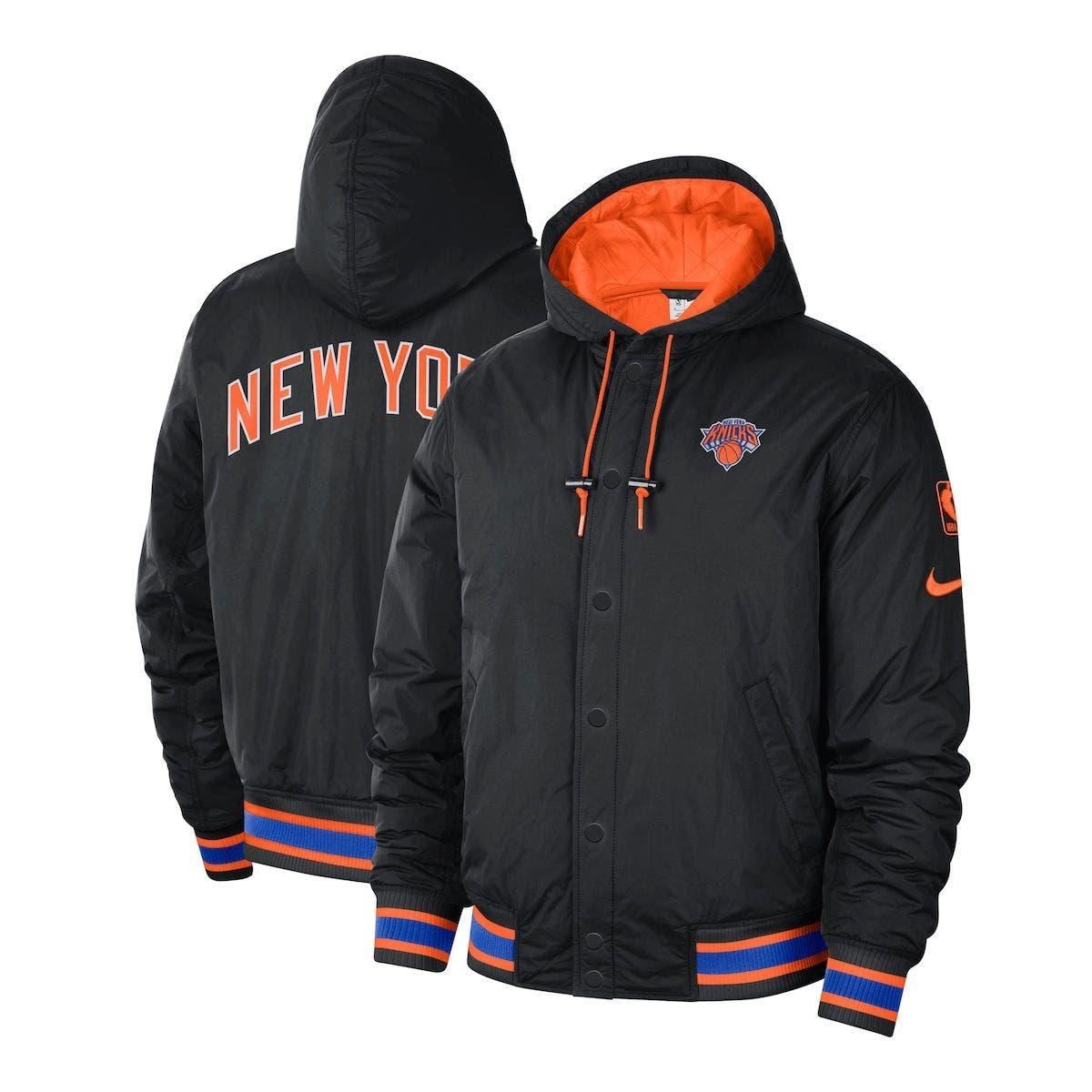 Nike /orange New York Knicks 2022/23 City Edition Courtside Bomber Full ...