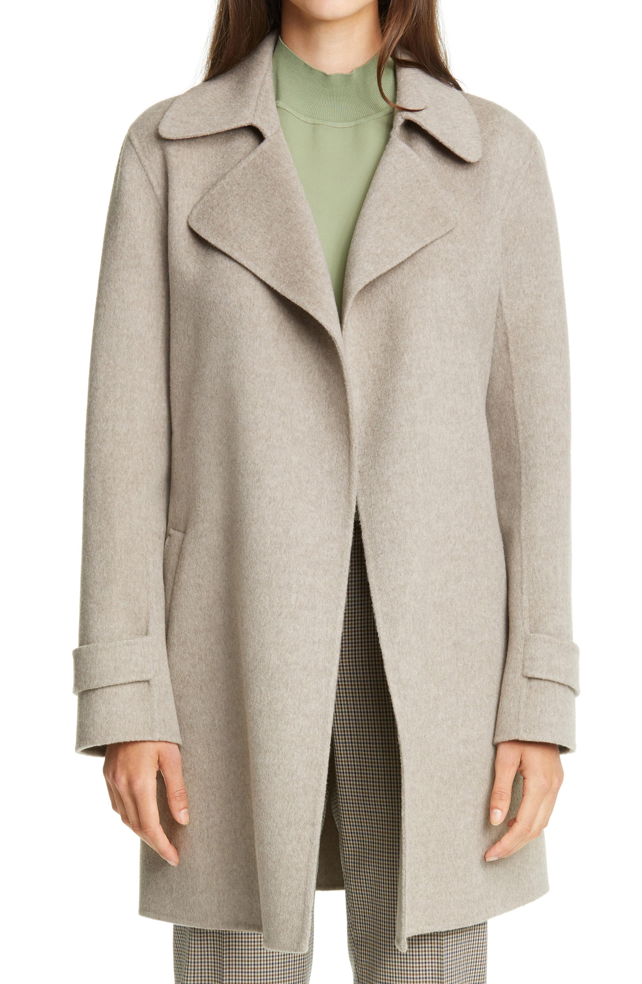 Theory Oaklane Wool & Cashmere Trench Coat in Taupe Grey (Gray) - Lyst