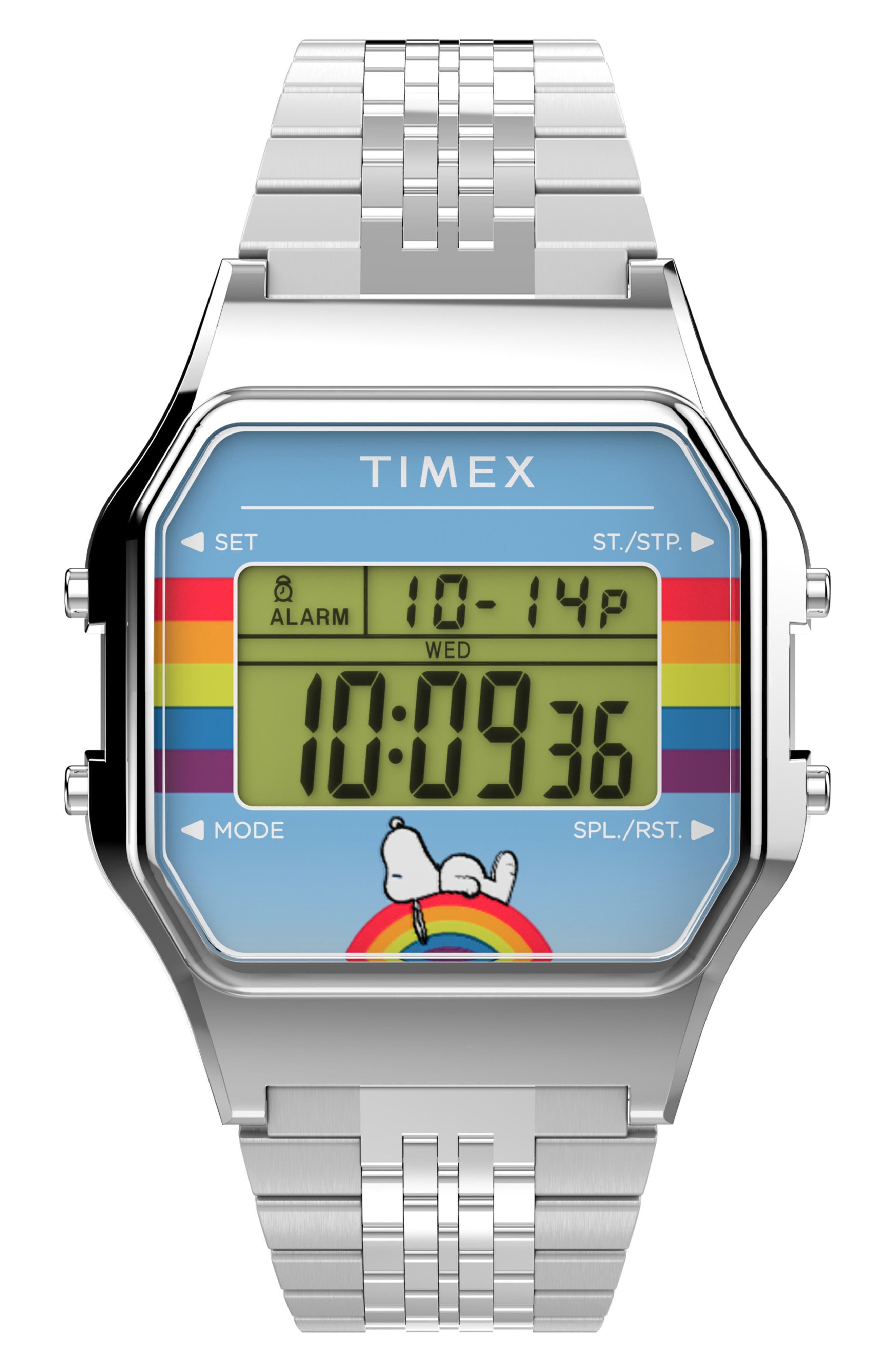 Timex T80 X Peanuts® Pride Digital Bracelet Watch in Gray for Men | Lyst
