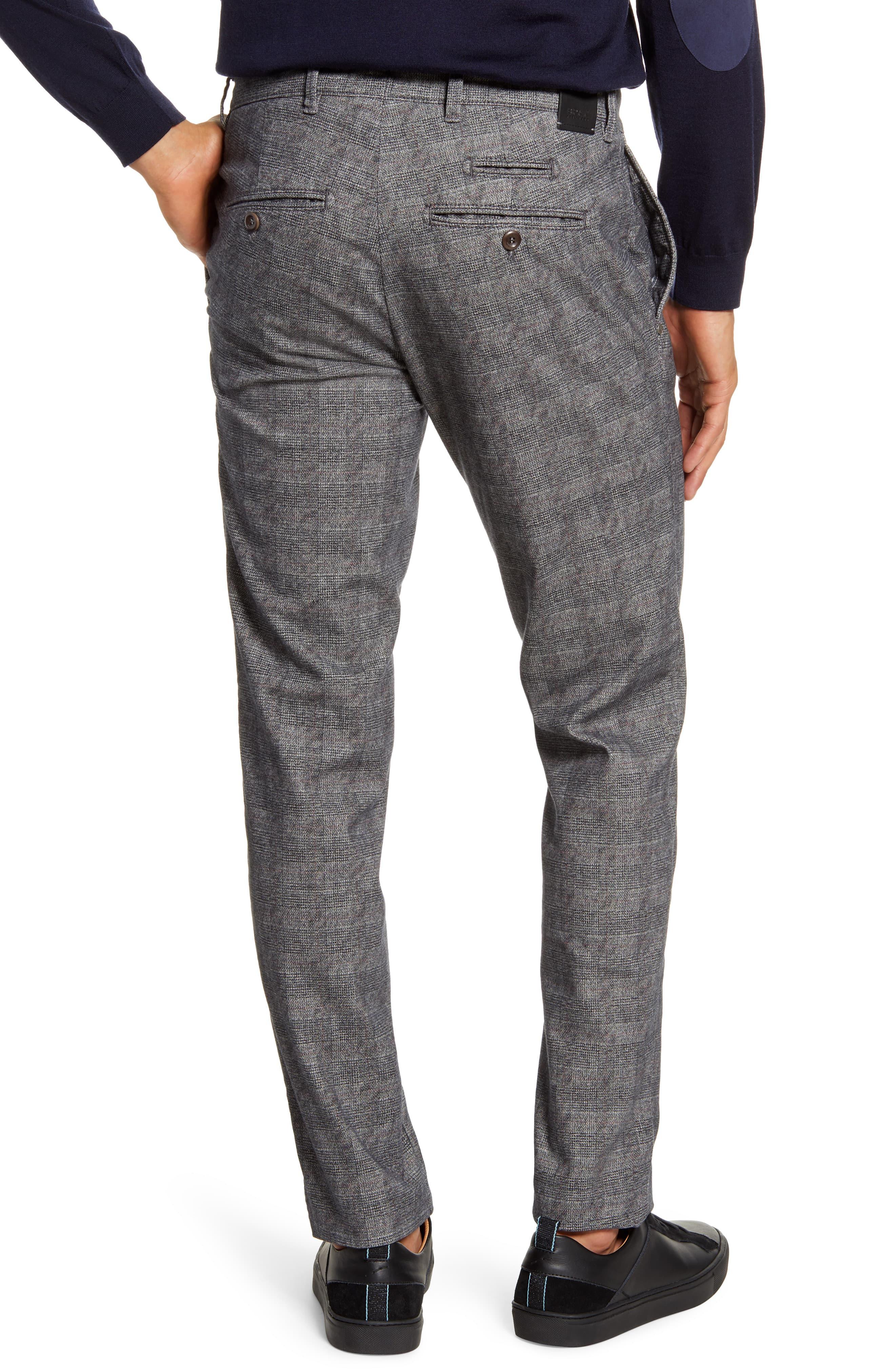 Brax Woolook 2.0 Glen Plaid Flat Front Pants in Gray for Men - Lyst