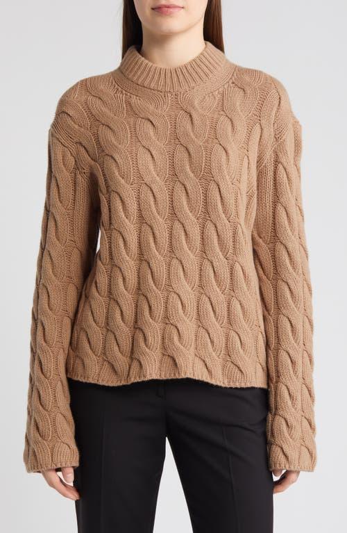 Theory Cable Knit Wool Cashmere Sweater in Black Lyst