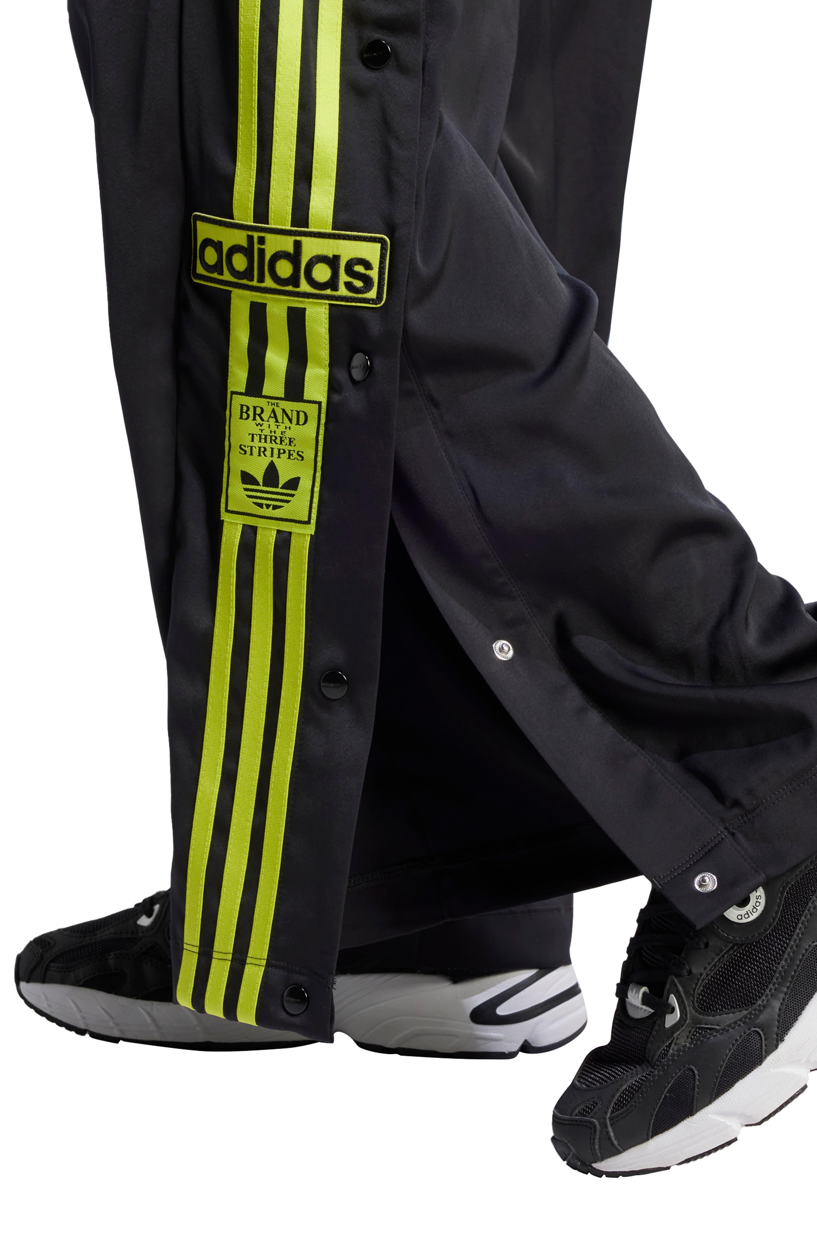 adidas Adibreak Satin Wide Leg Pants (Plus Size) - Black