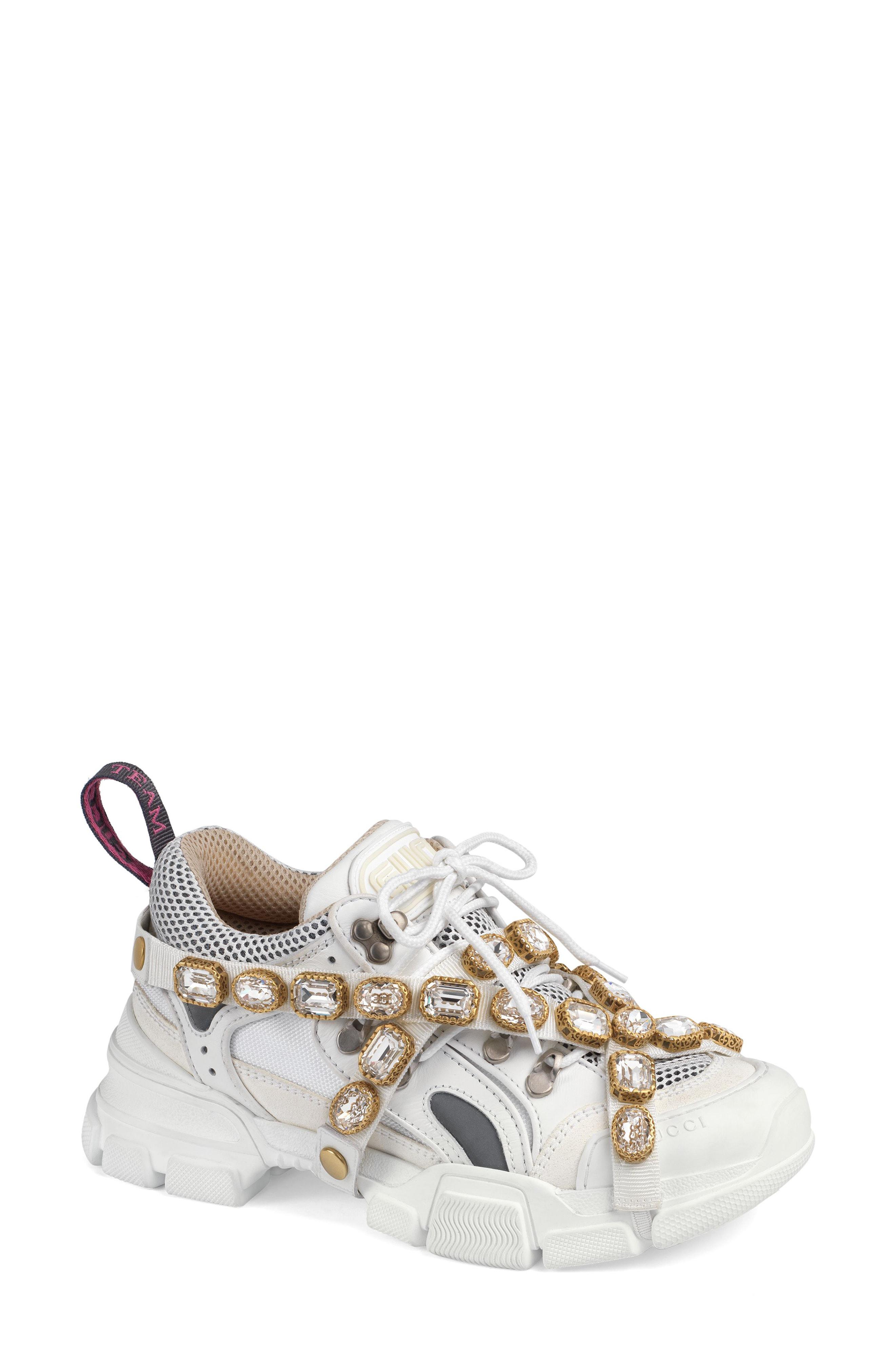 gucci trainers with jewels