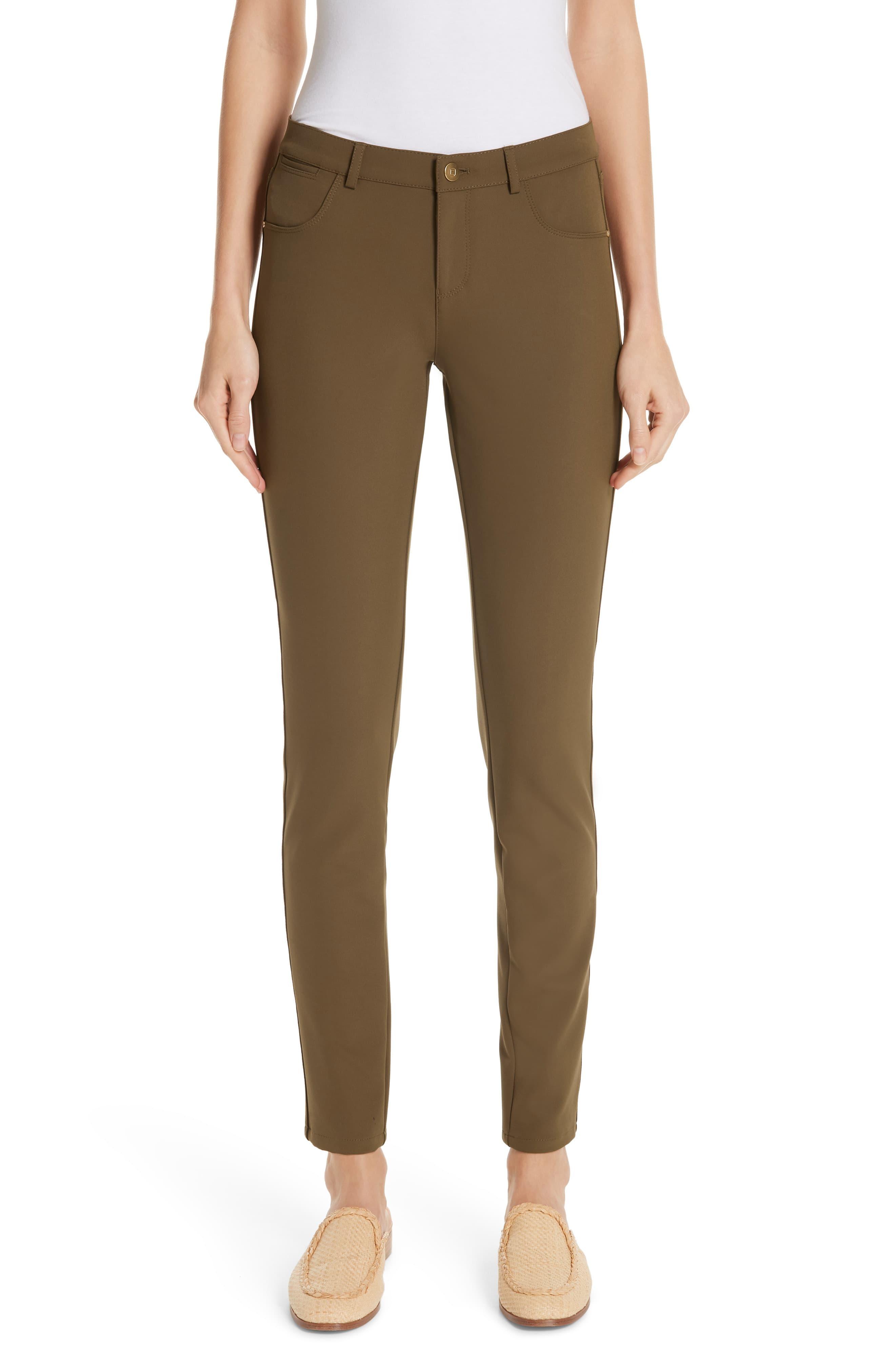 Lafayette 148 New York Mercer Acclaimed Stretch Skinny Pants in Brown ...