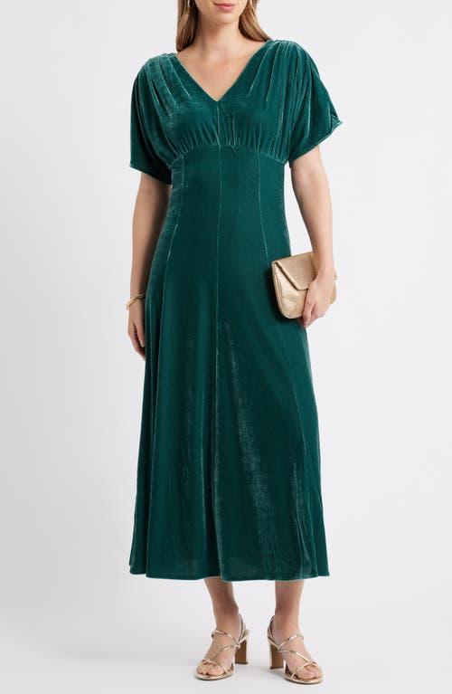 chelsea28 faux wrap velvet midi dress Chelsea28 Faux Wrap Velvet Midi Dress In Black