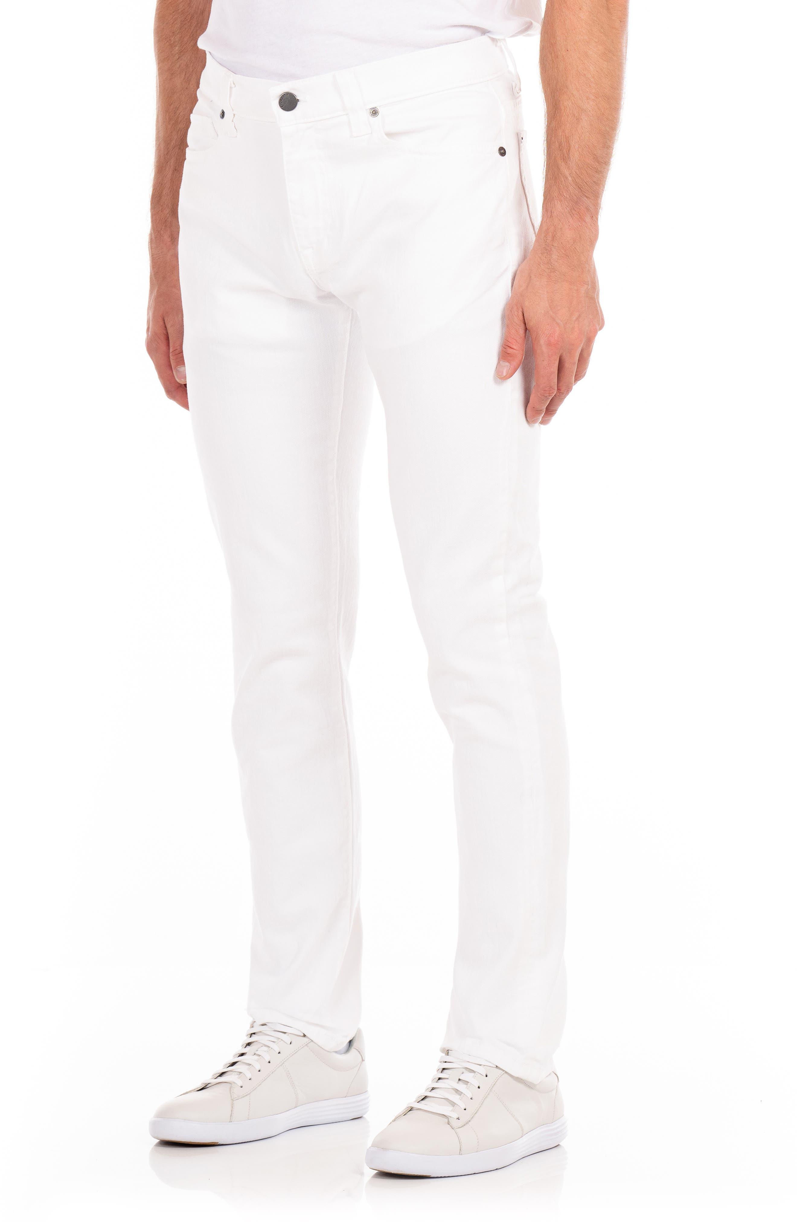 Fidelity Jimmy Slim Straight Leg Jeans in White for Men | Lyst