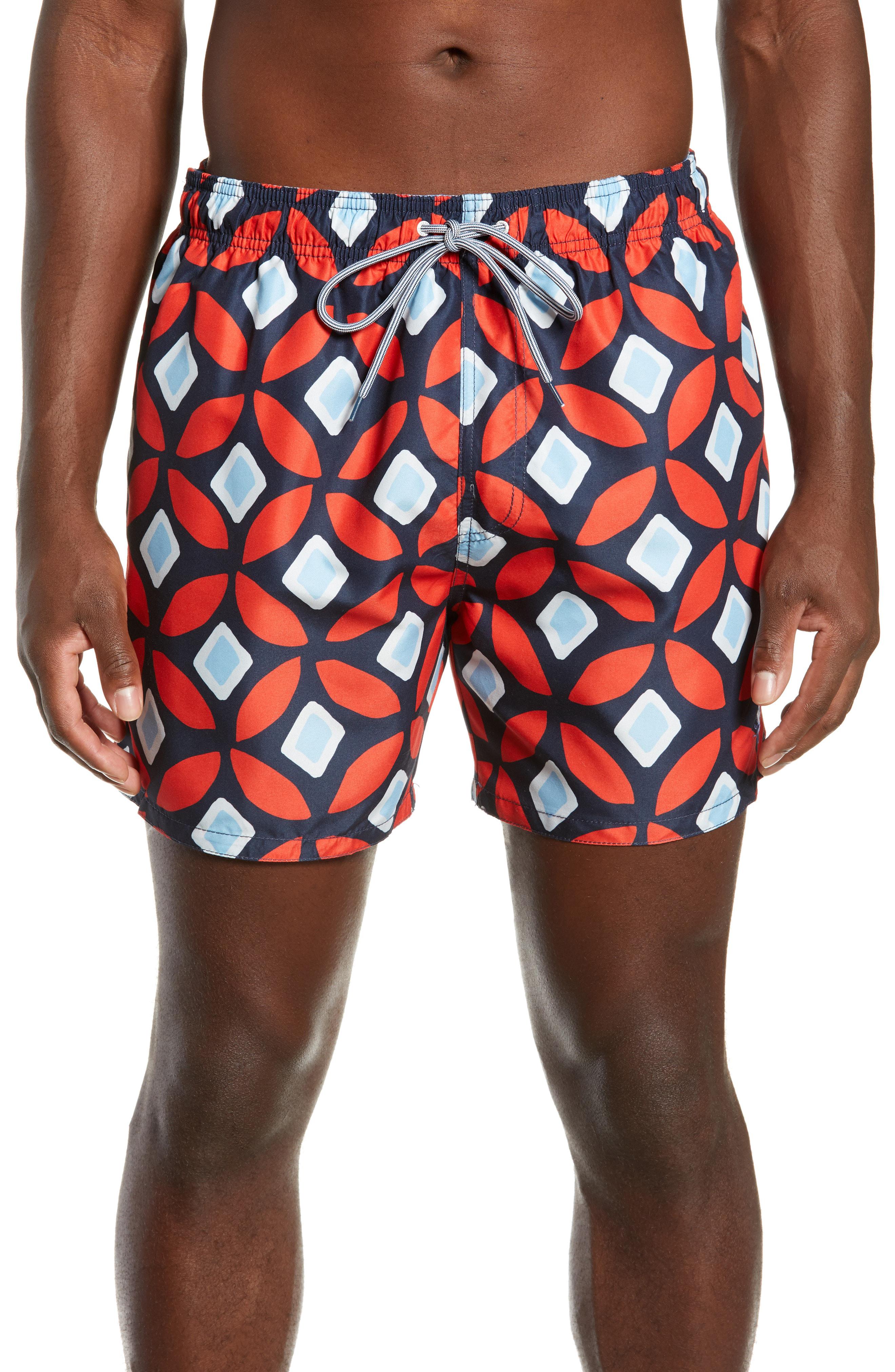 ted baker geo print swim shorts
