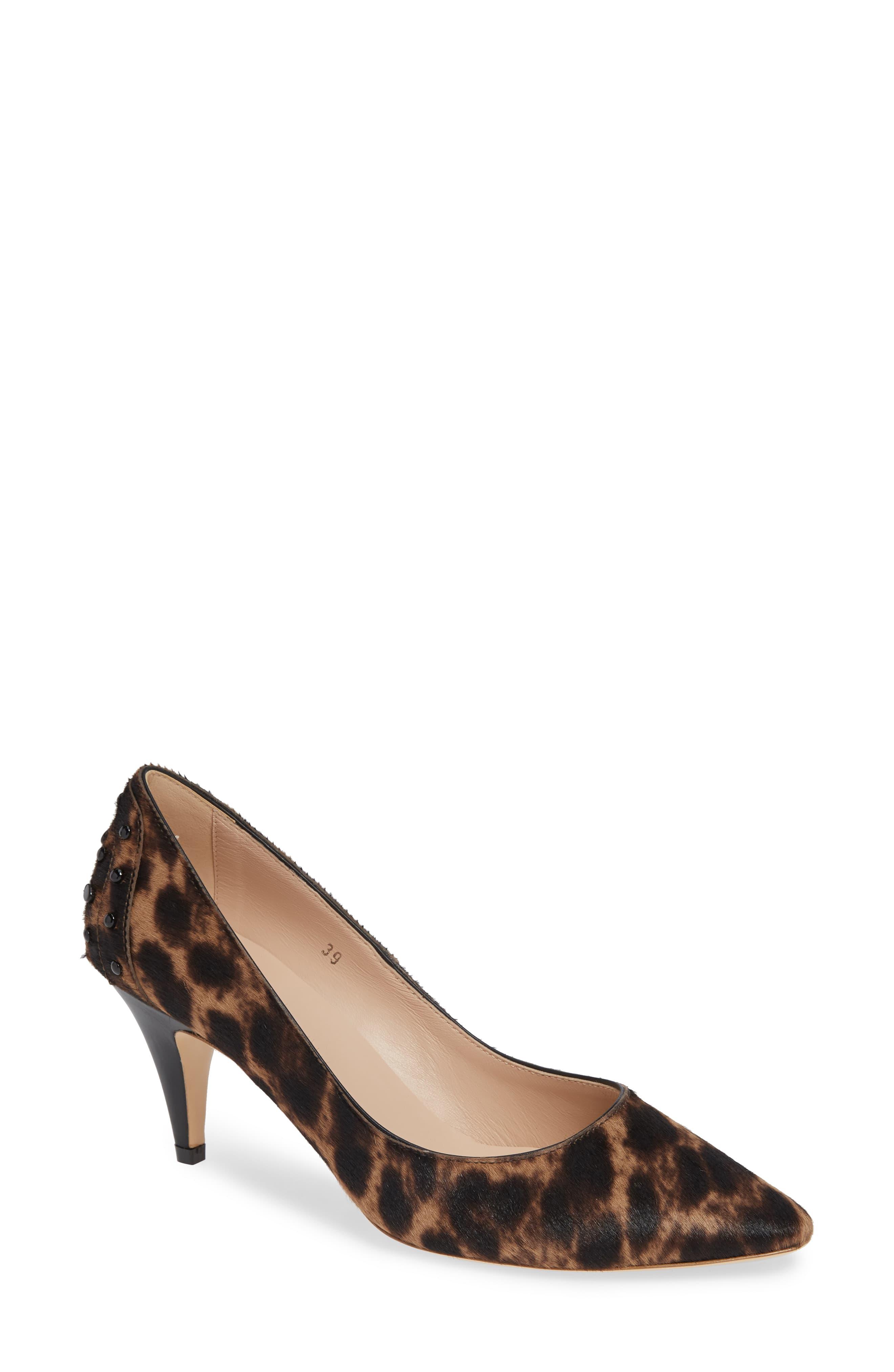 Tod's Decollete Leopard Print Genuine Calf Hair Pump in Brown - Save 60% - Lyst