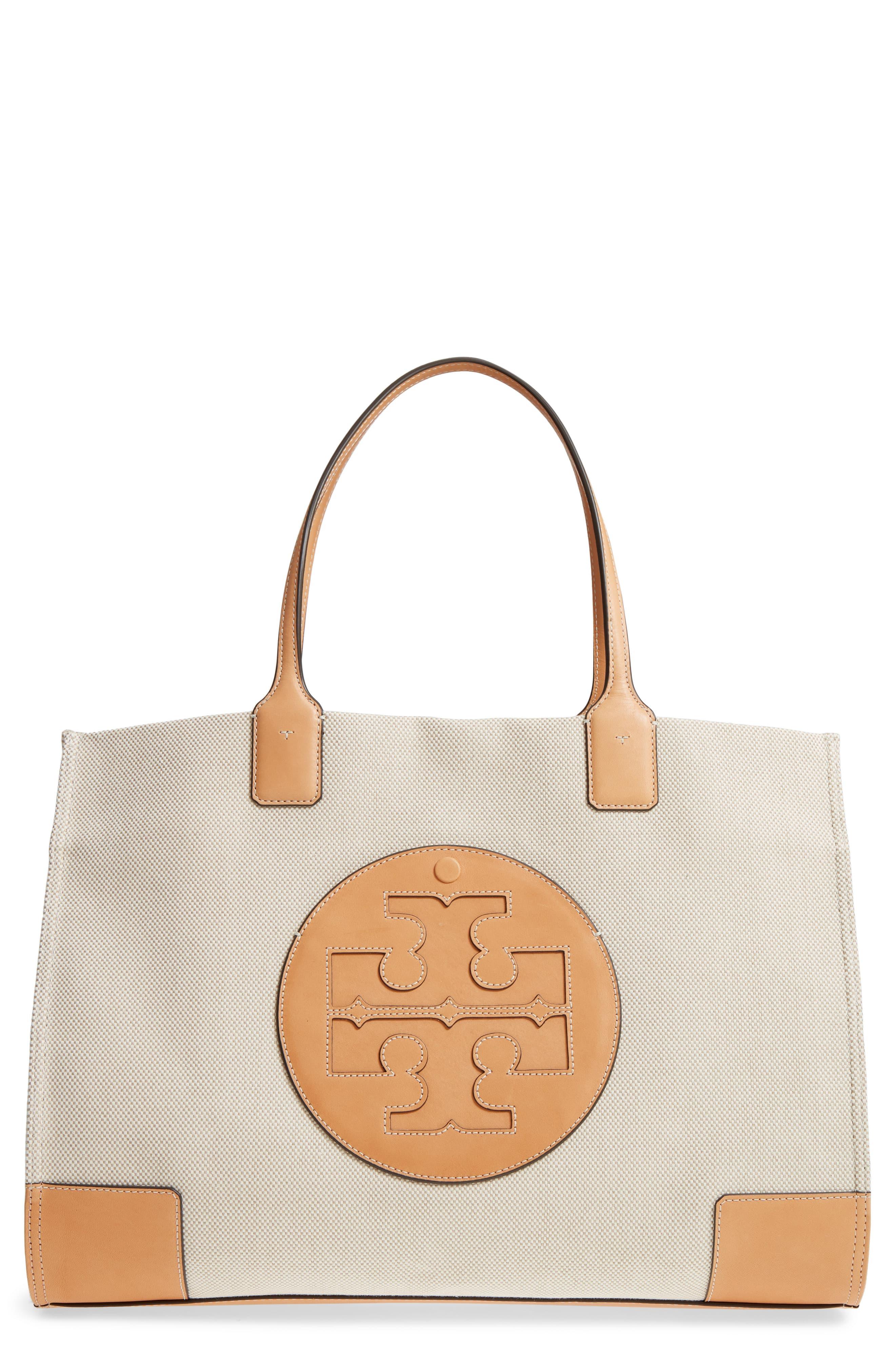 Tory Burch Ella Canvas Tote in Natural / Ivory (Natural) - Lyst