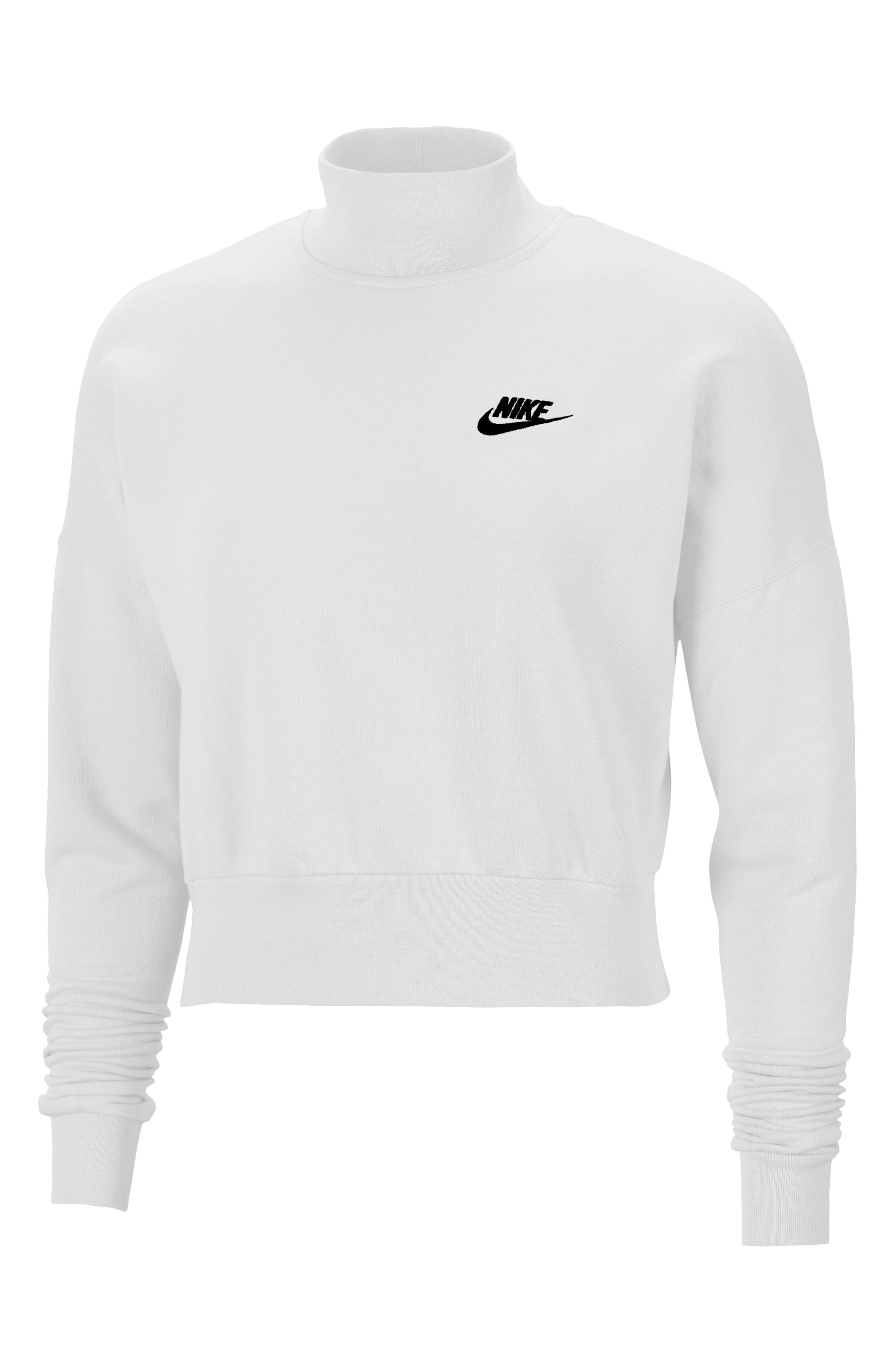 Women's nike sportswear essential fleece mock neck sweatshirt sale