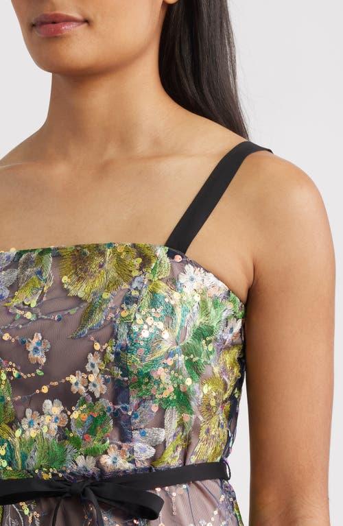 sachin and babi light blue dress Endless Rose Strapless Floral Embroidered Mini Dress main image 1