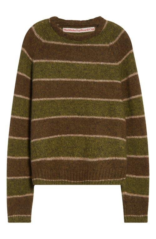 Stockholm Surfboard Club Stripe Ragaln Sleeve Mohair & Wool Blend