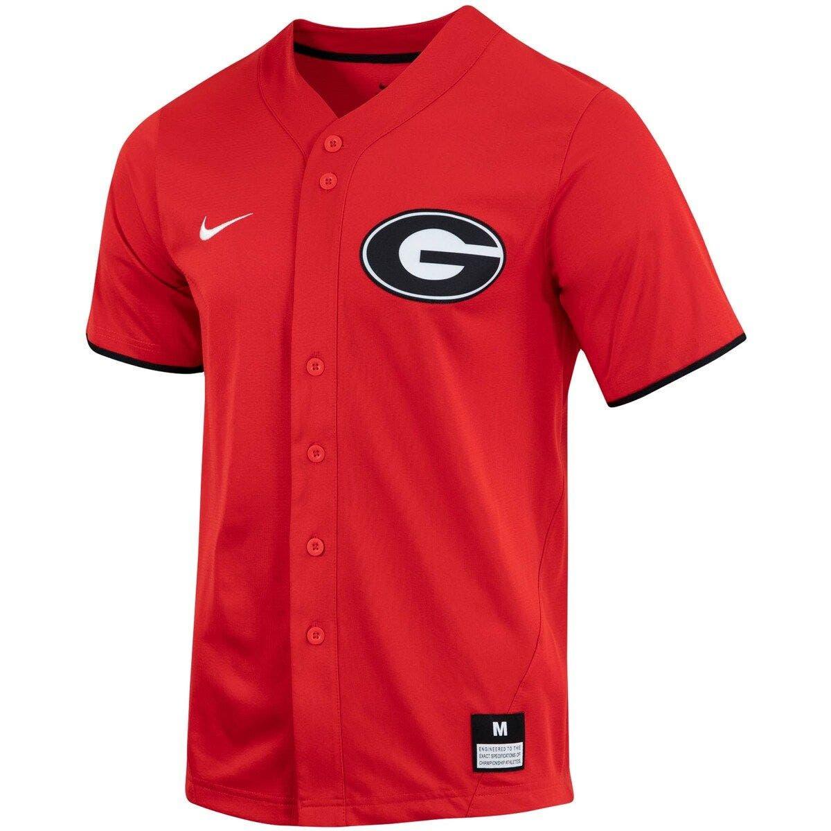 Nike Men's Full Replica Baseball Jersey in Red - Ole Miss