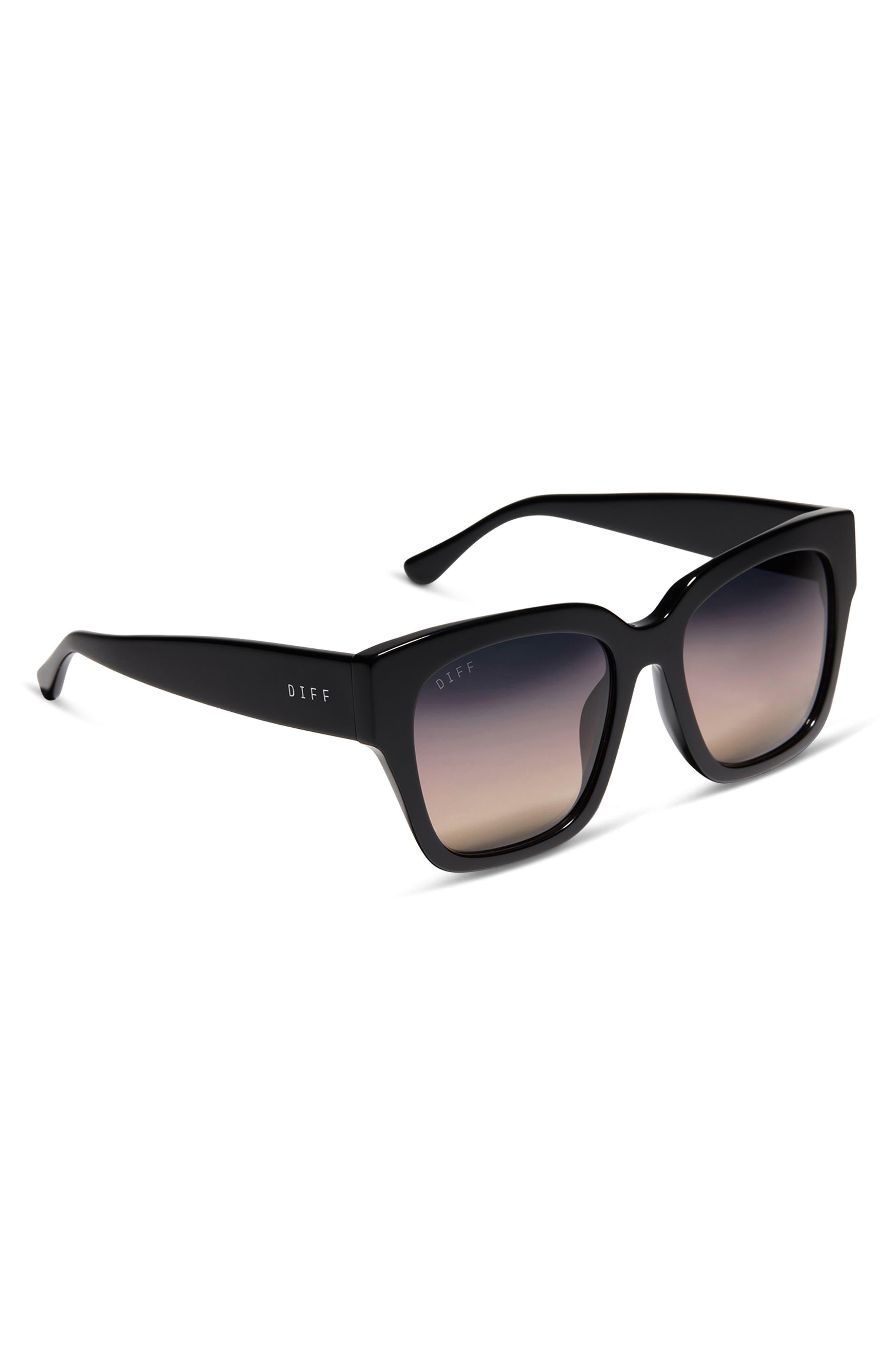 Remi II Square Sunglasses, Black & Grey Polarized