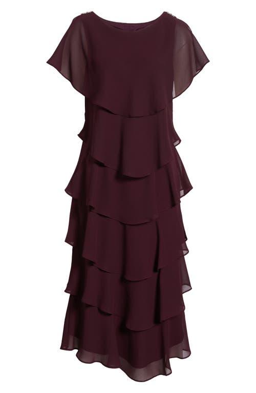 Sl Fashions Slny Website Sl Fashions Tiered Chiffon Midi Dress In