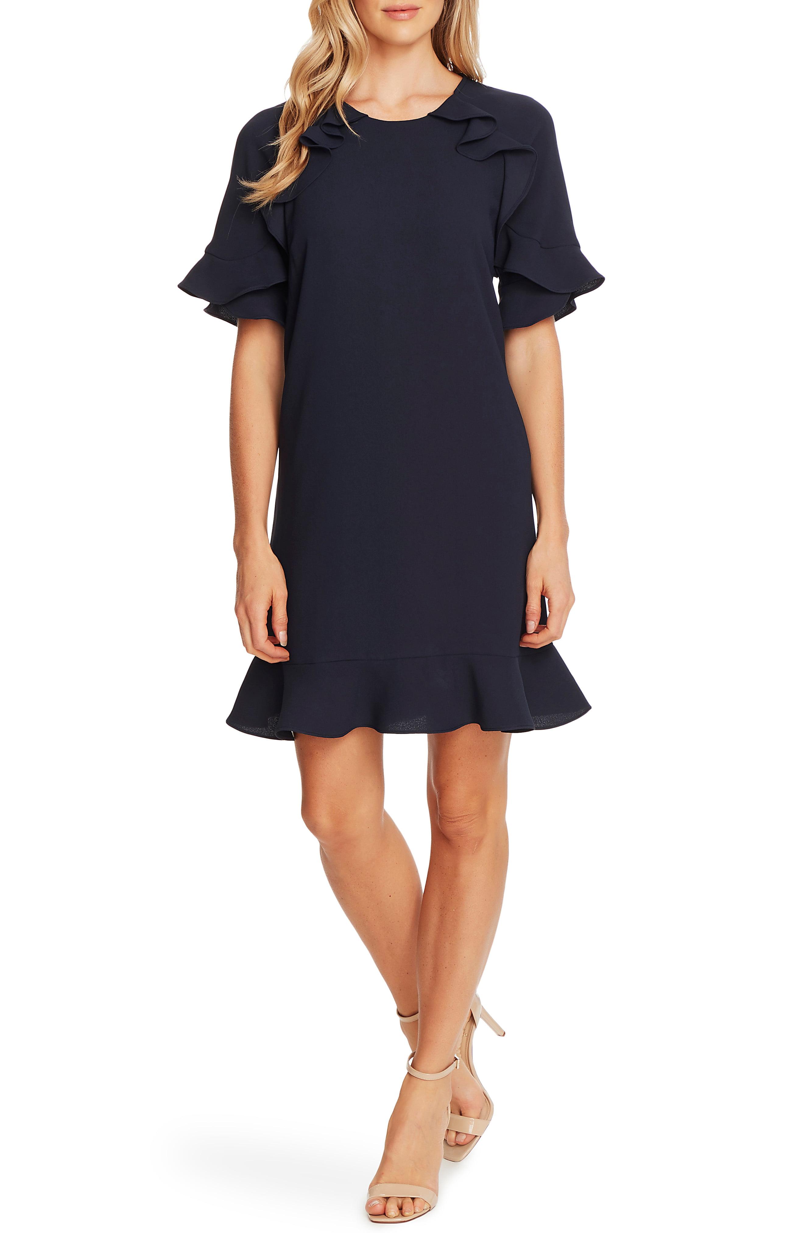 Cece Ruffled Crepe Shift Dress in Blue Save 40 Lyst