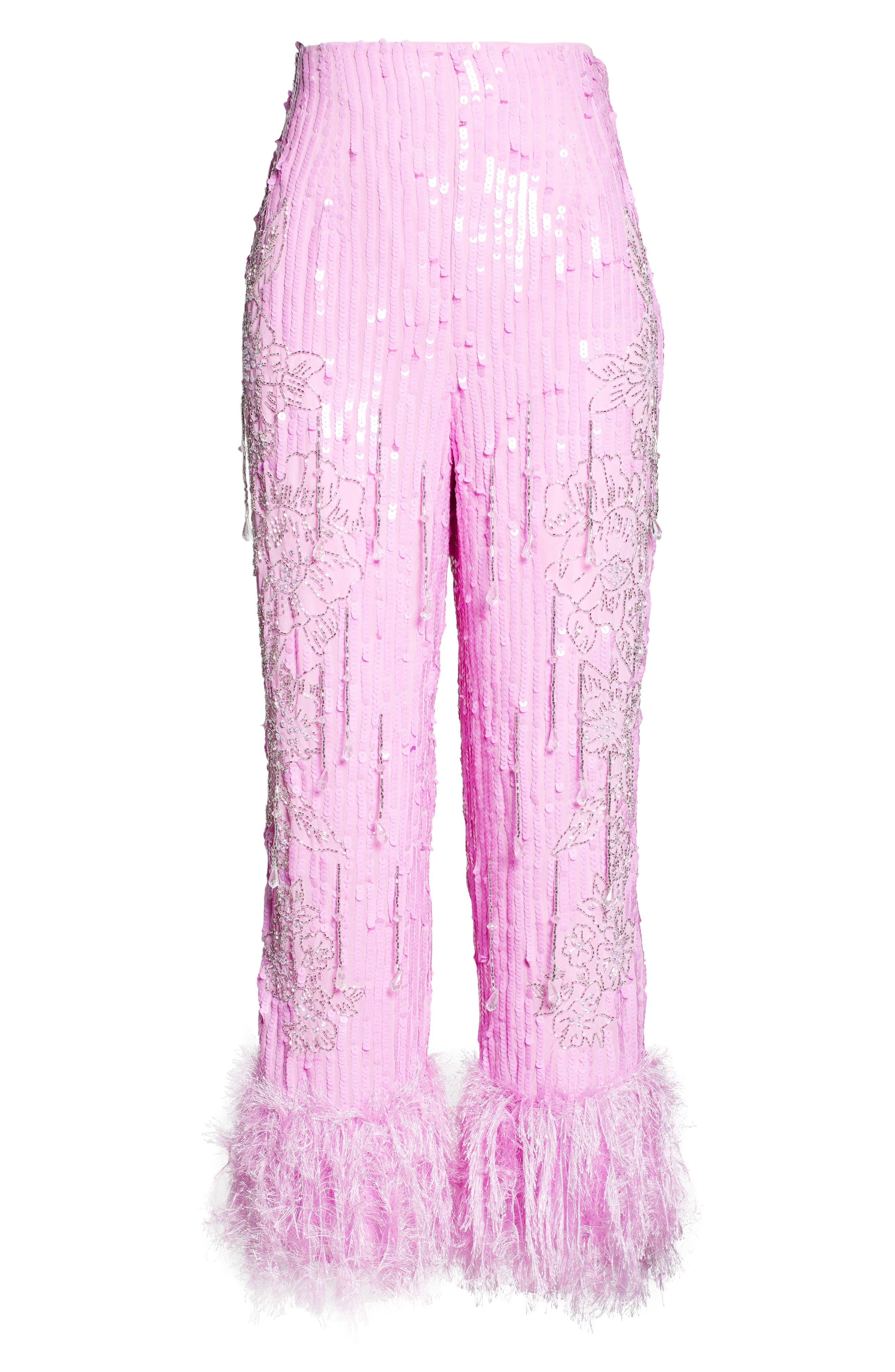 ASOS EDITION sequin cami crop top in pink