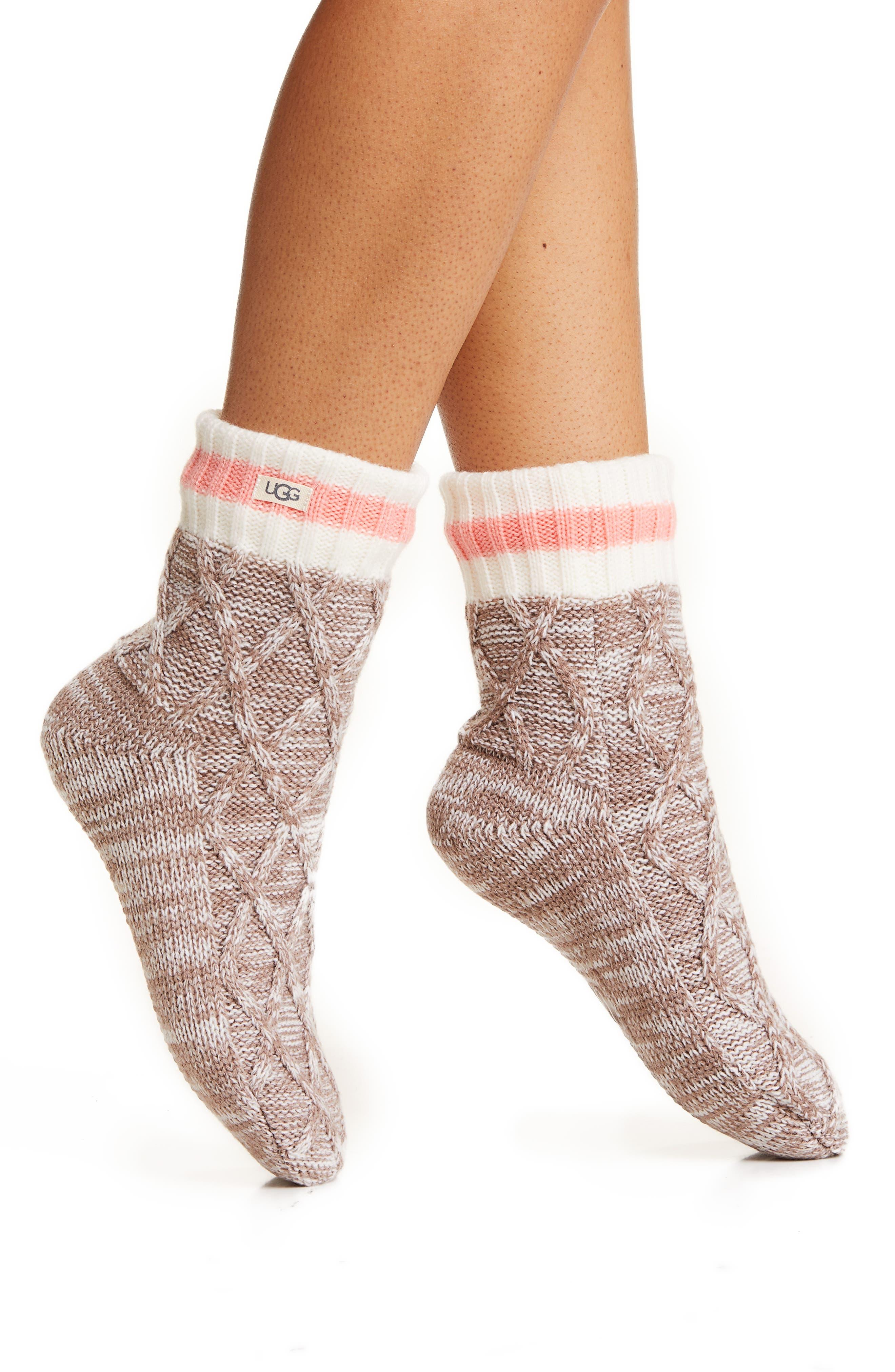 UGG ugg(r) Deedee Fleece Lined Quarter Crew Socks in White Lyst